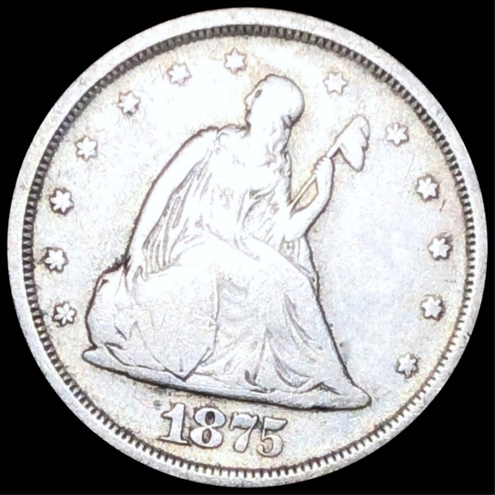 1875-S Seated Twenty Cent Piece NICELY CIRCULATED (1 of 2)