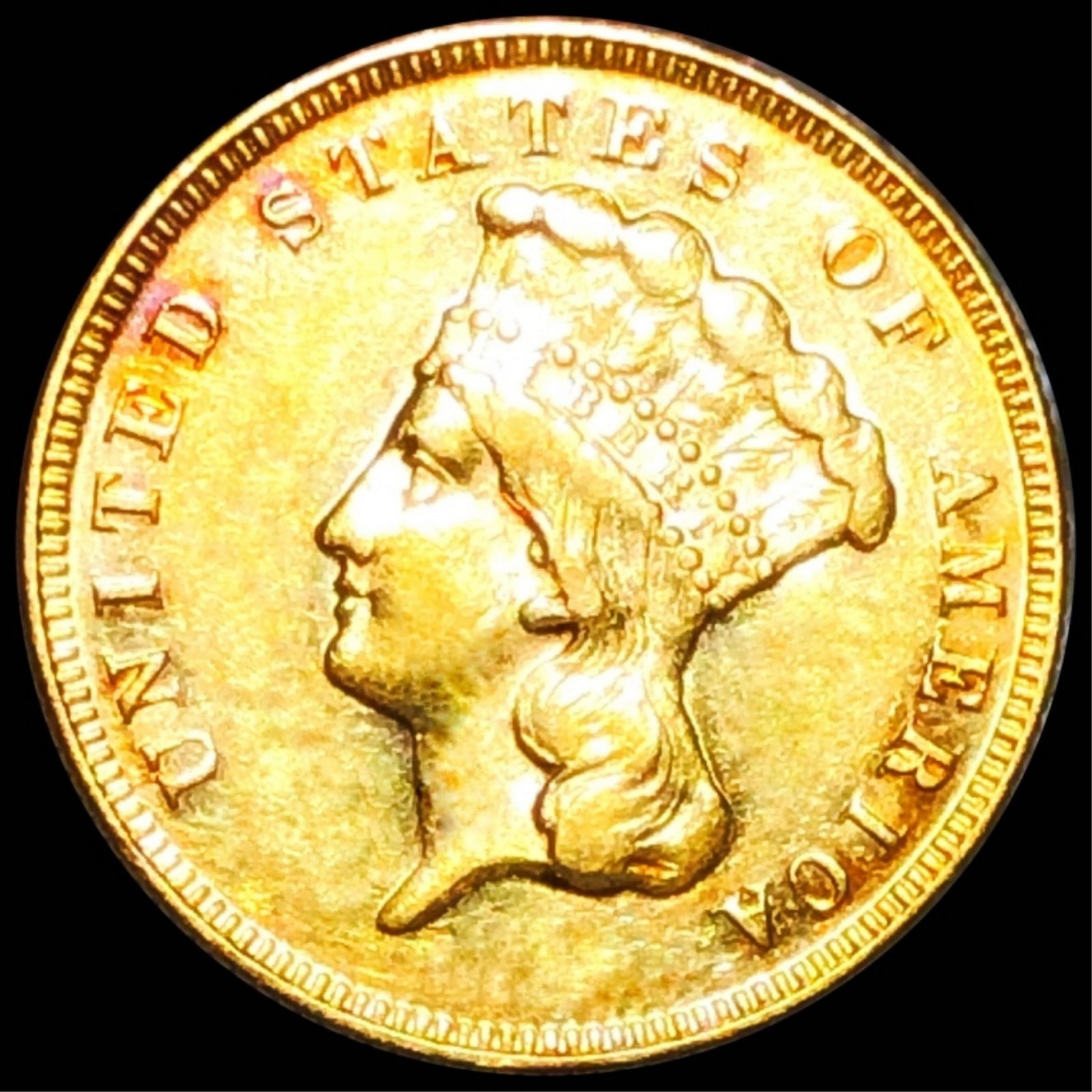 1874 $3 Gold Piece UNCIRCULATED (1 of 2)