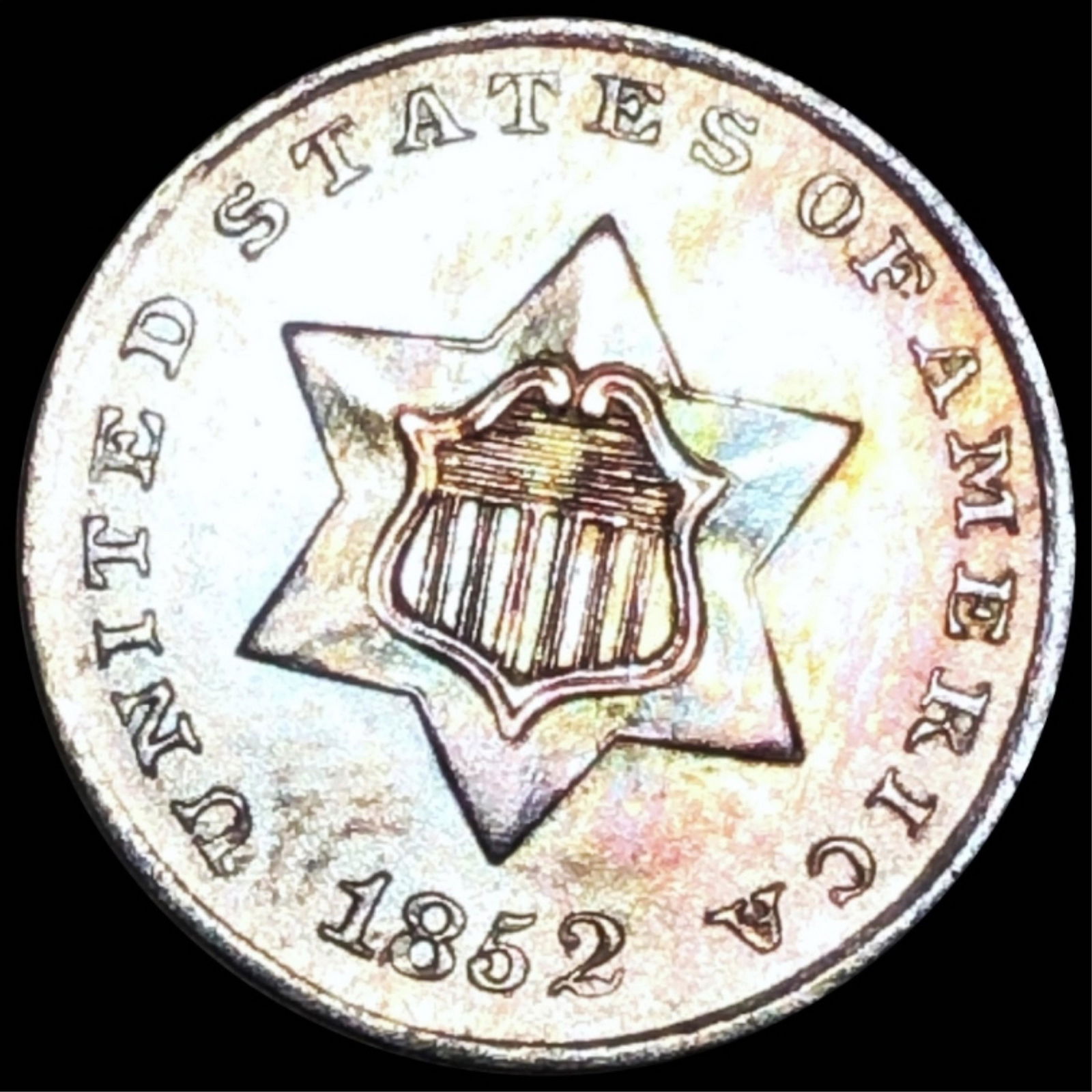 1852 Three Cent Silver UNCIRCULATED (1 of 2)