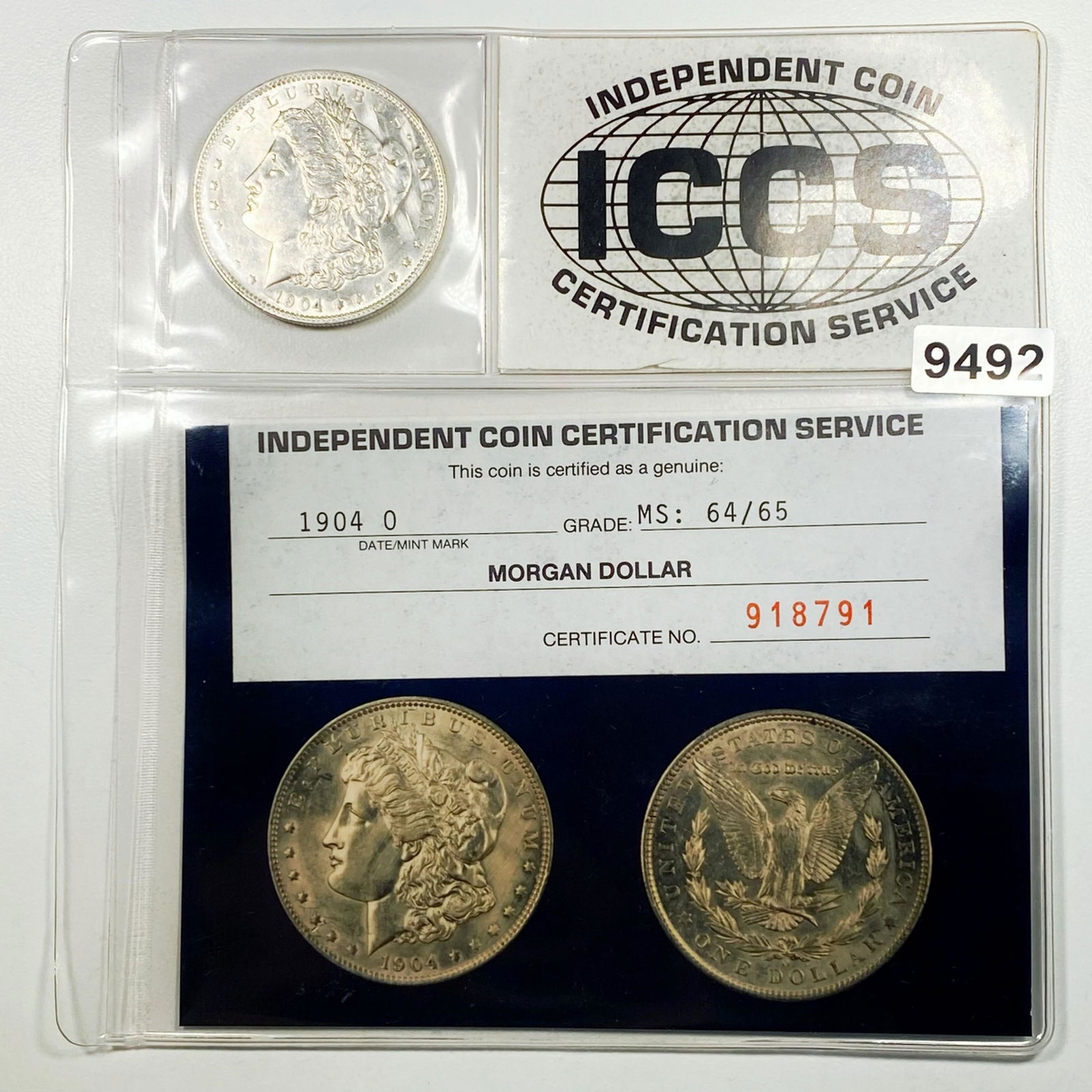 1904-O Morgan Silver Dollar ICCS - MS64 (1 of 3)