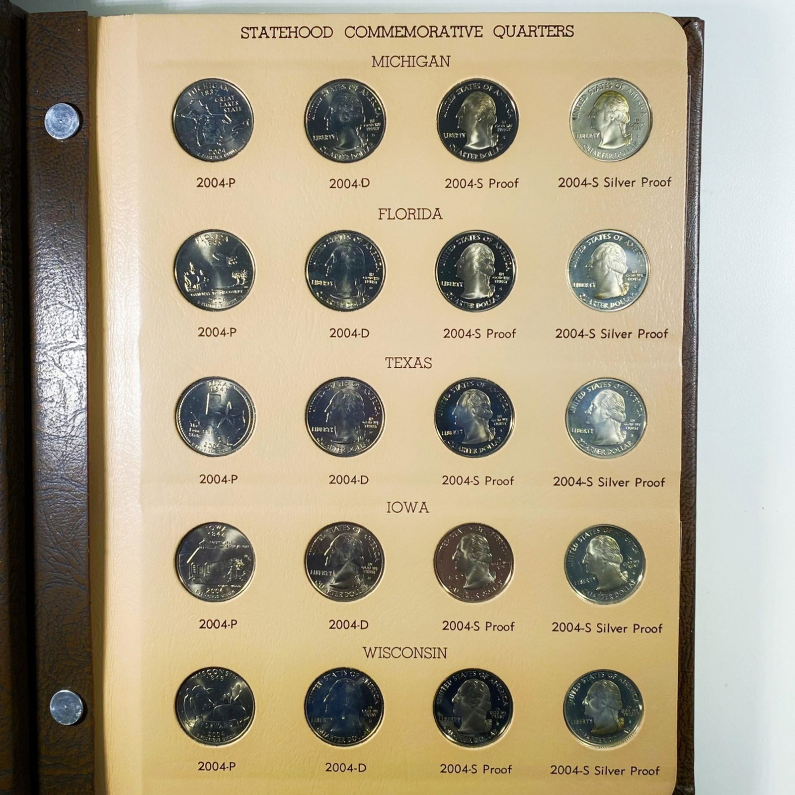 2004-2008 Silver Statehood Quarters GEM BU 100 CNS (1 of 11)