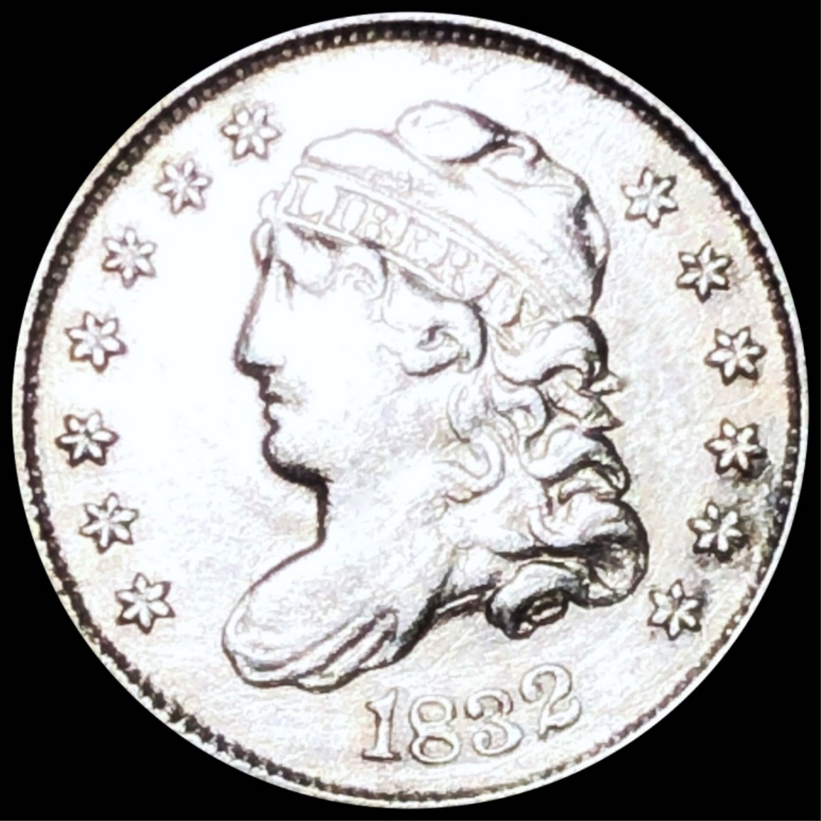 1832 Capped Bust Half Dime NEARLY UNCIRCULATED (1 of 2)