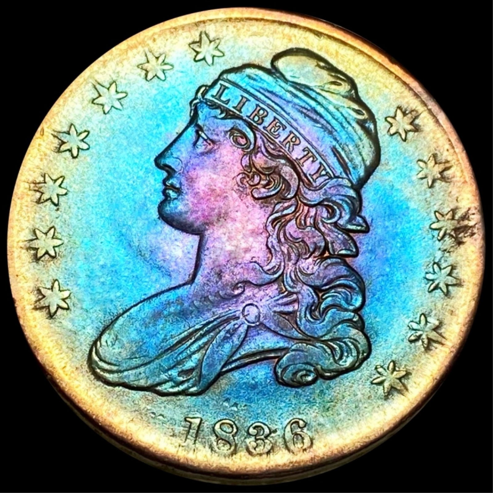 1836 Capped Bust Half Dollar CLOSELY UNCIRCULATED (1 of 2)