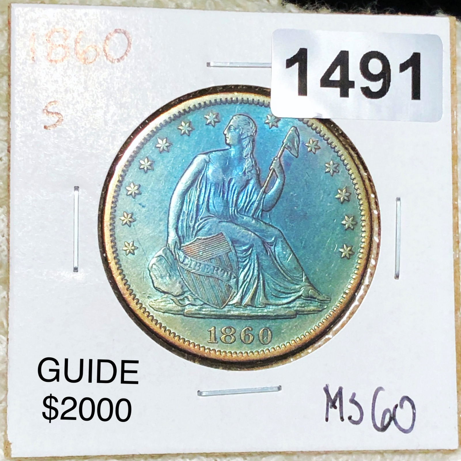 1860-S Seated Half Dollar UNCIRCULATED (1 of 2)