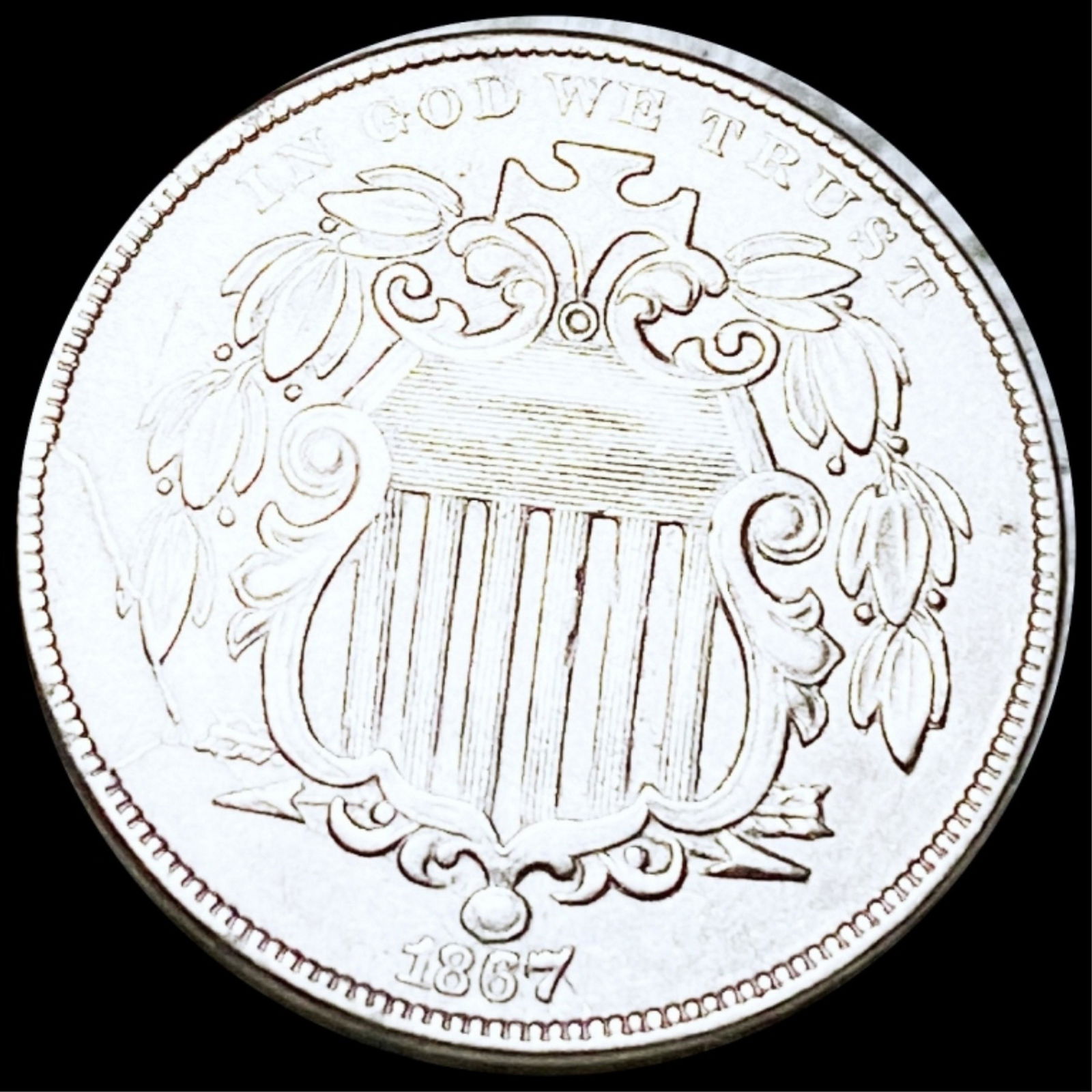 1867 Shield Nickel UNCIRCULATED (1 of 2)