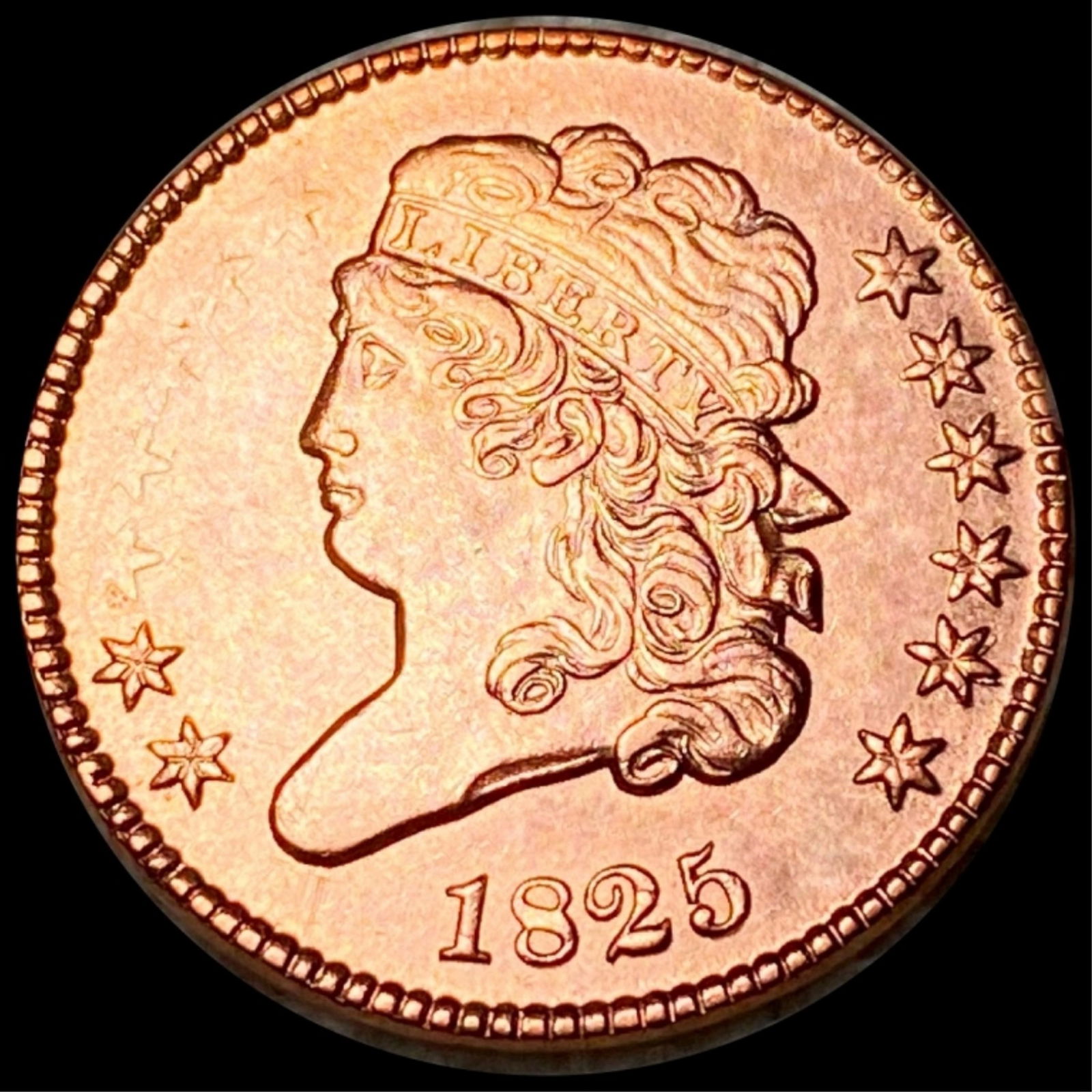 1825 Classic Head Half Cent UNCIRCULATED RED (1 of 2)