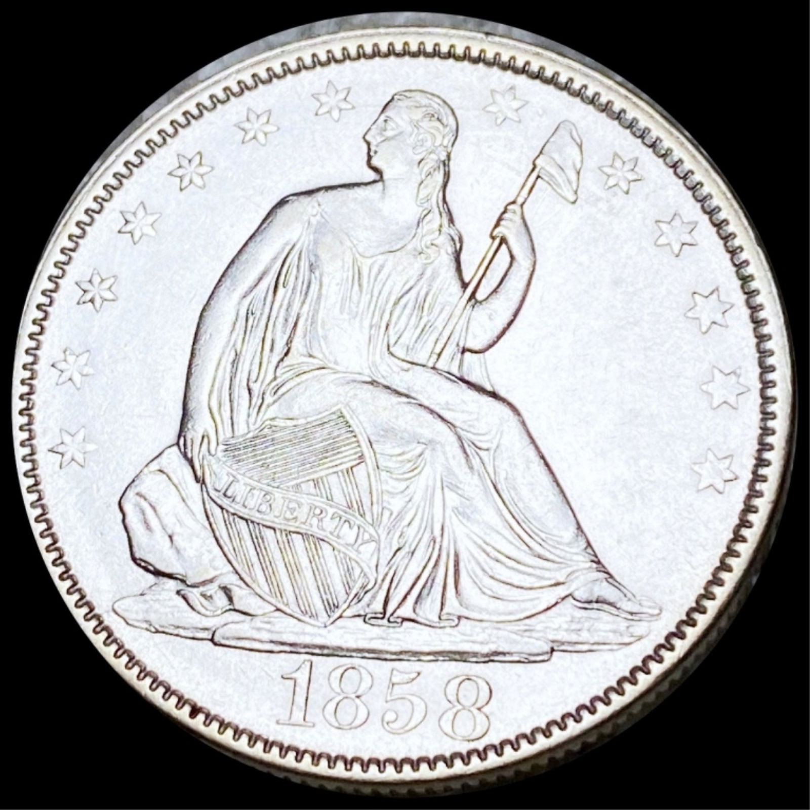 1858 Seated Half Dollar UNCIRCULATED (1 of 2)