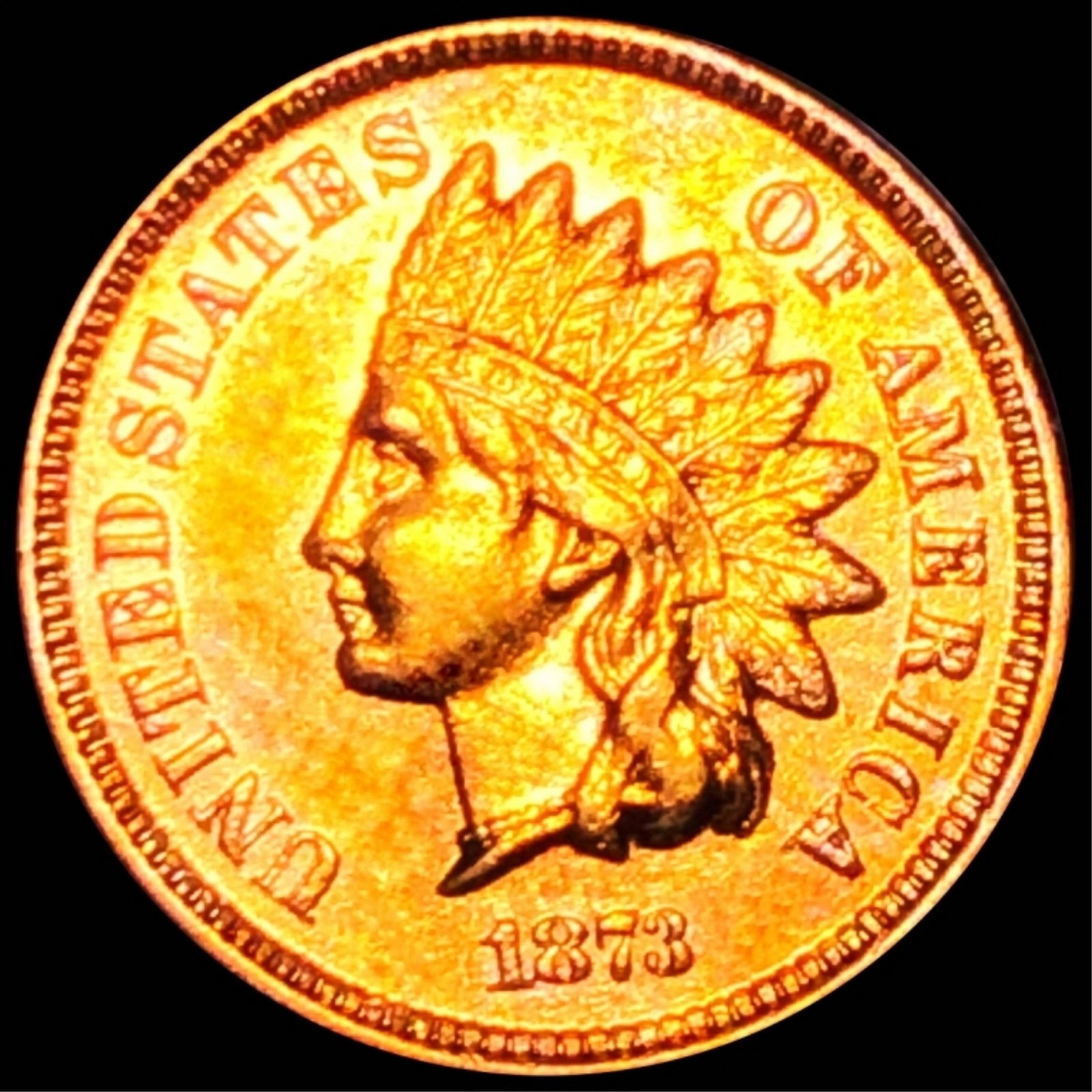 1873 Indian Head Penny CHOICE BU RED (1 of 2)