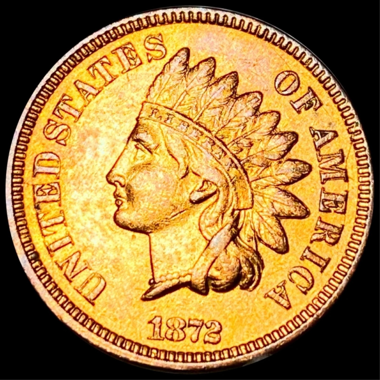 1872 Indian Head Penny NEARLY UNCIRCULATED (1 of 2)