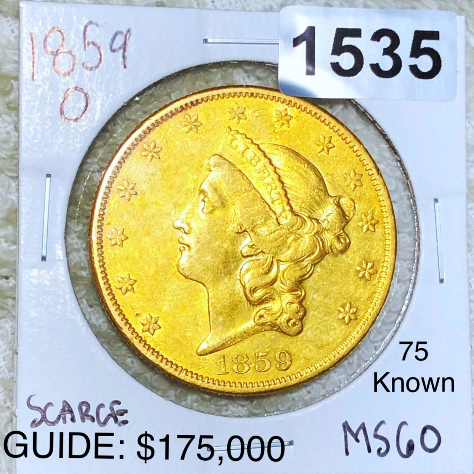 1859-O $20 Gold Double Eagle UNCIRCULATED (1 of 2)