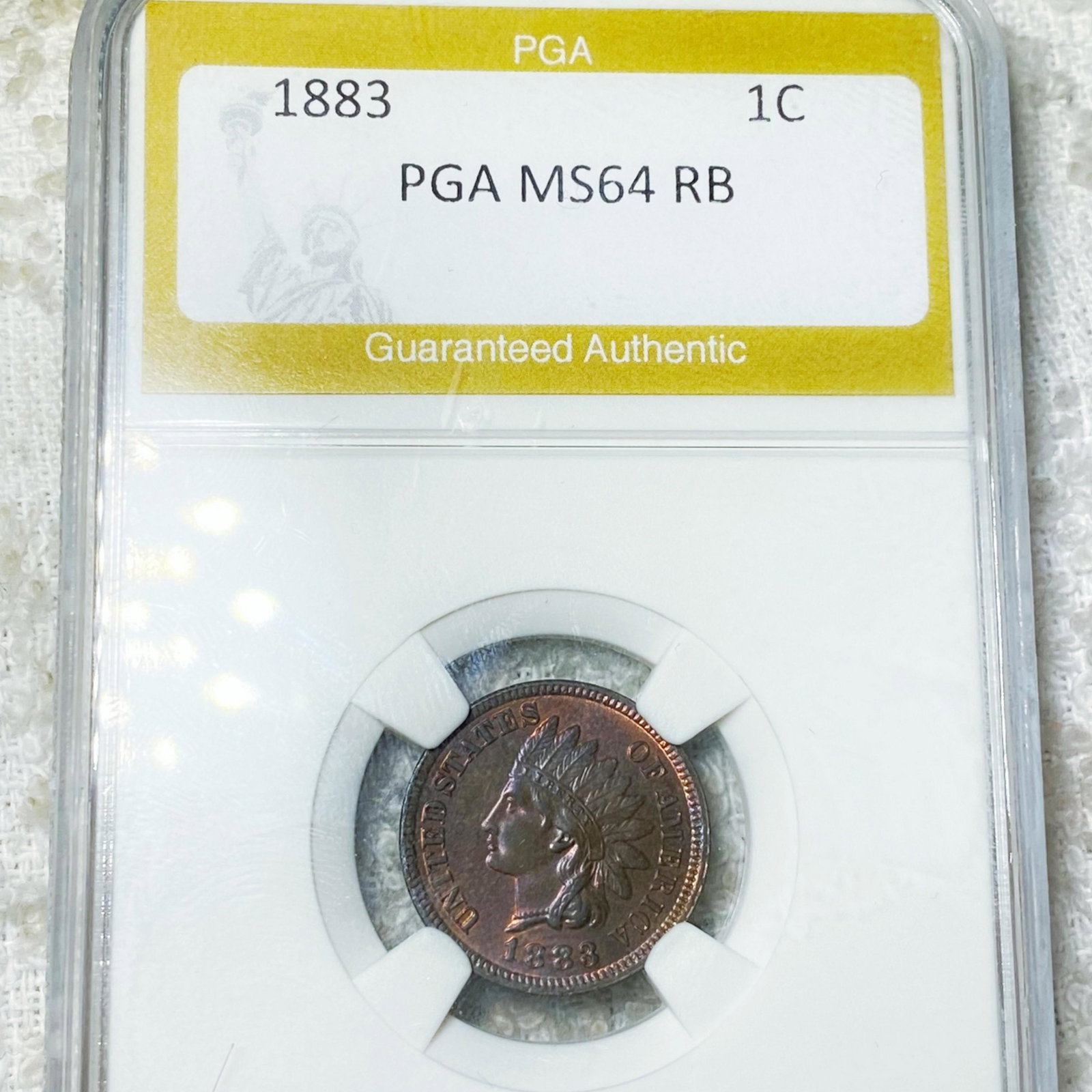 1883 Indian Head Penny PGA - MS 64 RB: 1883 Indian Head Penny PGA - MS 64 RB