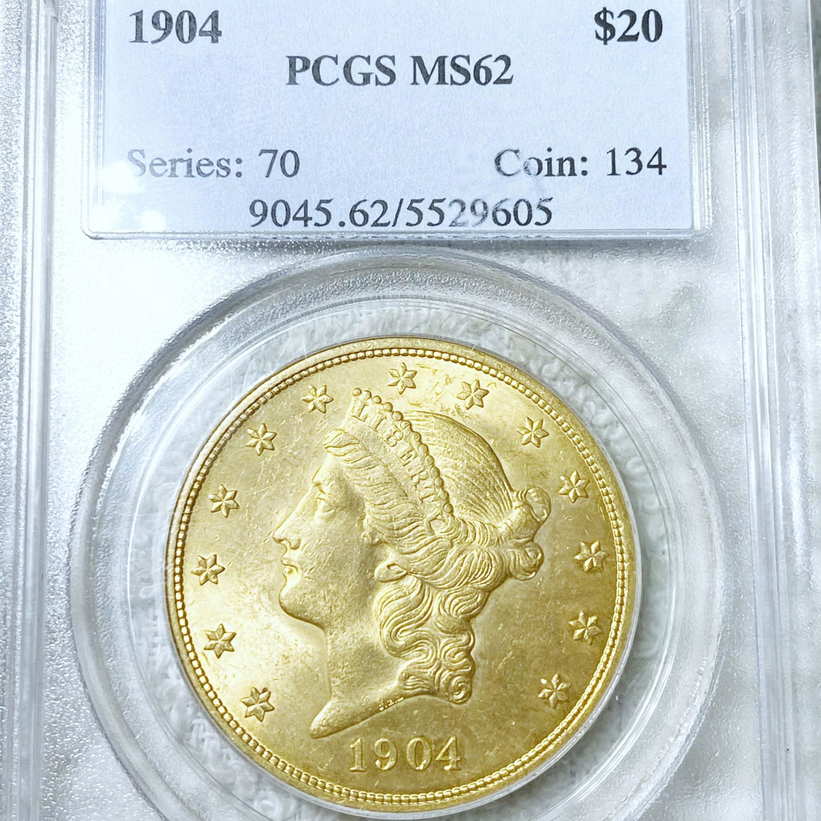1904 $20 Gold Double Eagle PCGS - MS62 (1 of 2)