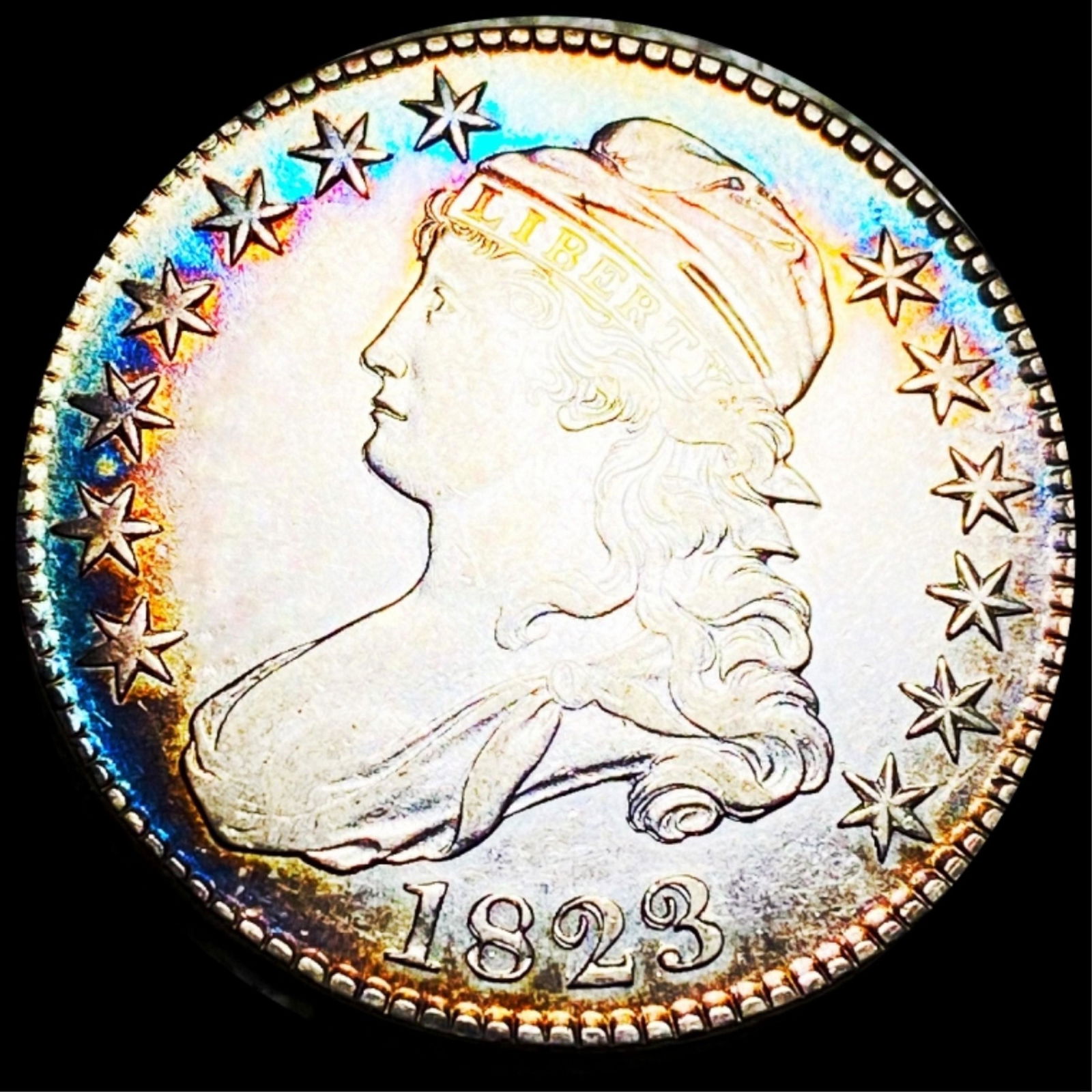 1823 Capped Bust Half Dollar CLOSELY UNCIRCULATED (1 of 2)