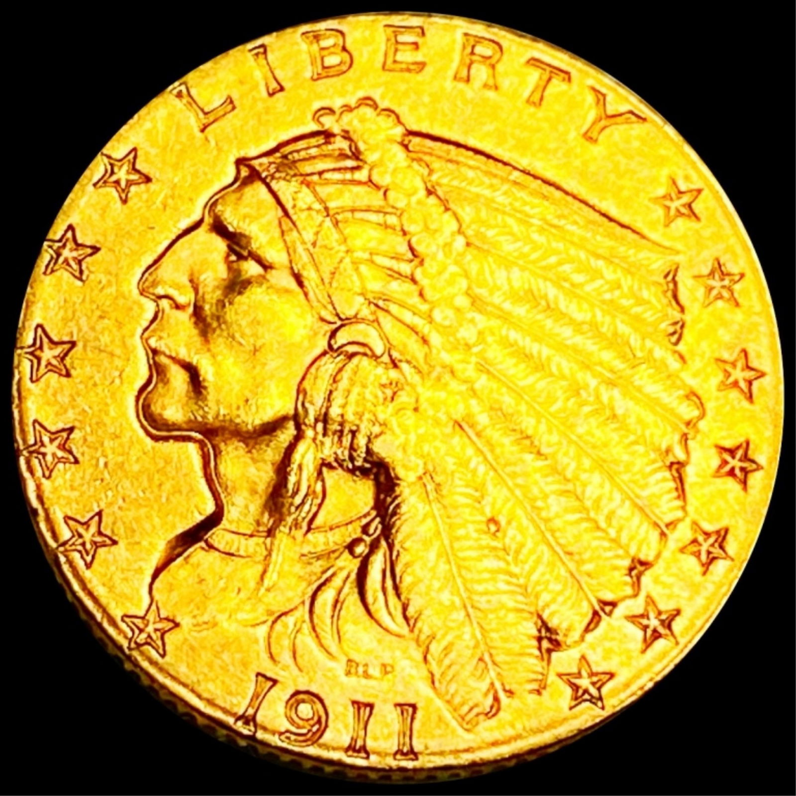 1911 $2.50 Gold Quarter Eagle CLOSELY UNC (1 of 2)