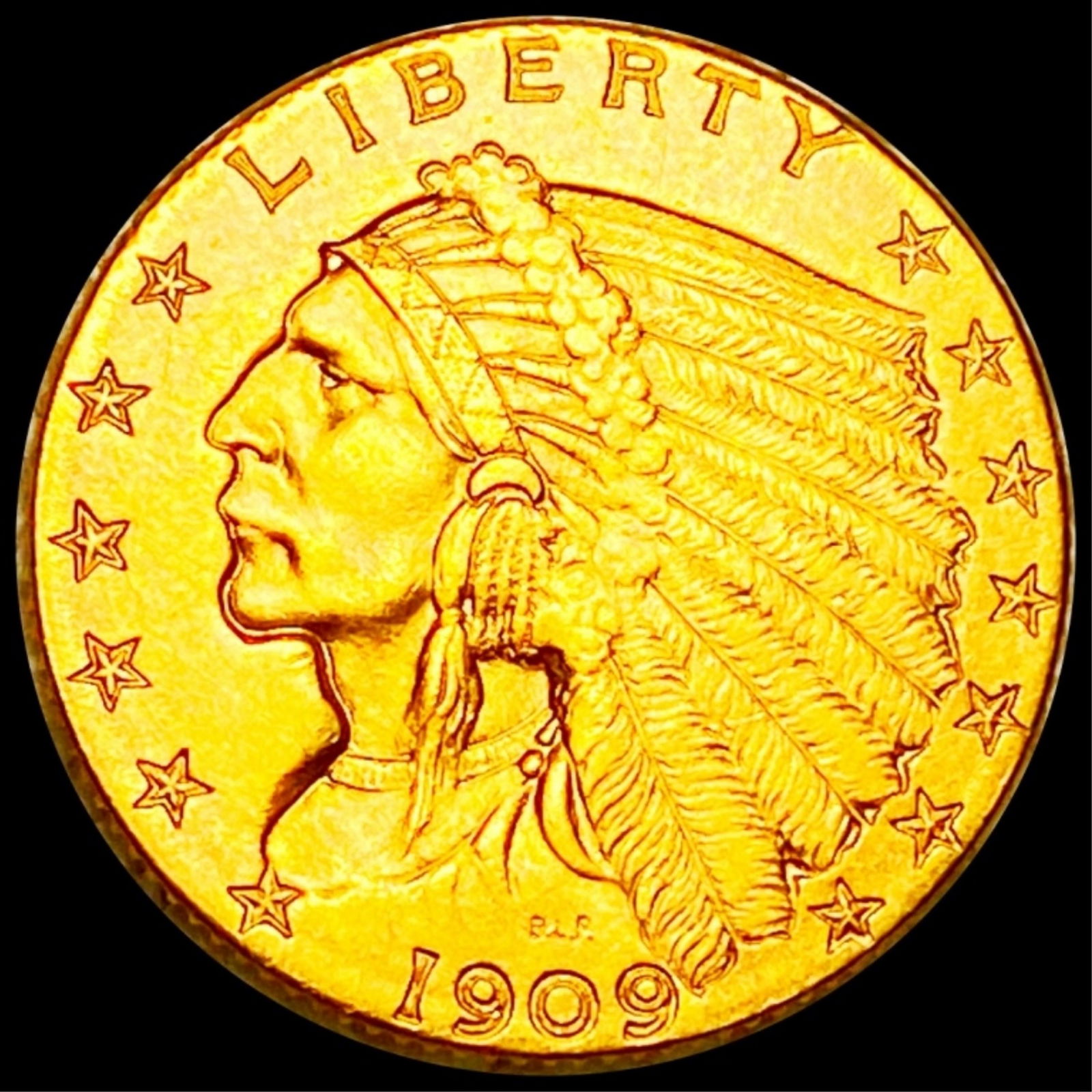 1909 $2.50 Gold Quarter Eagle UNCIRCULATED (1 of 2)