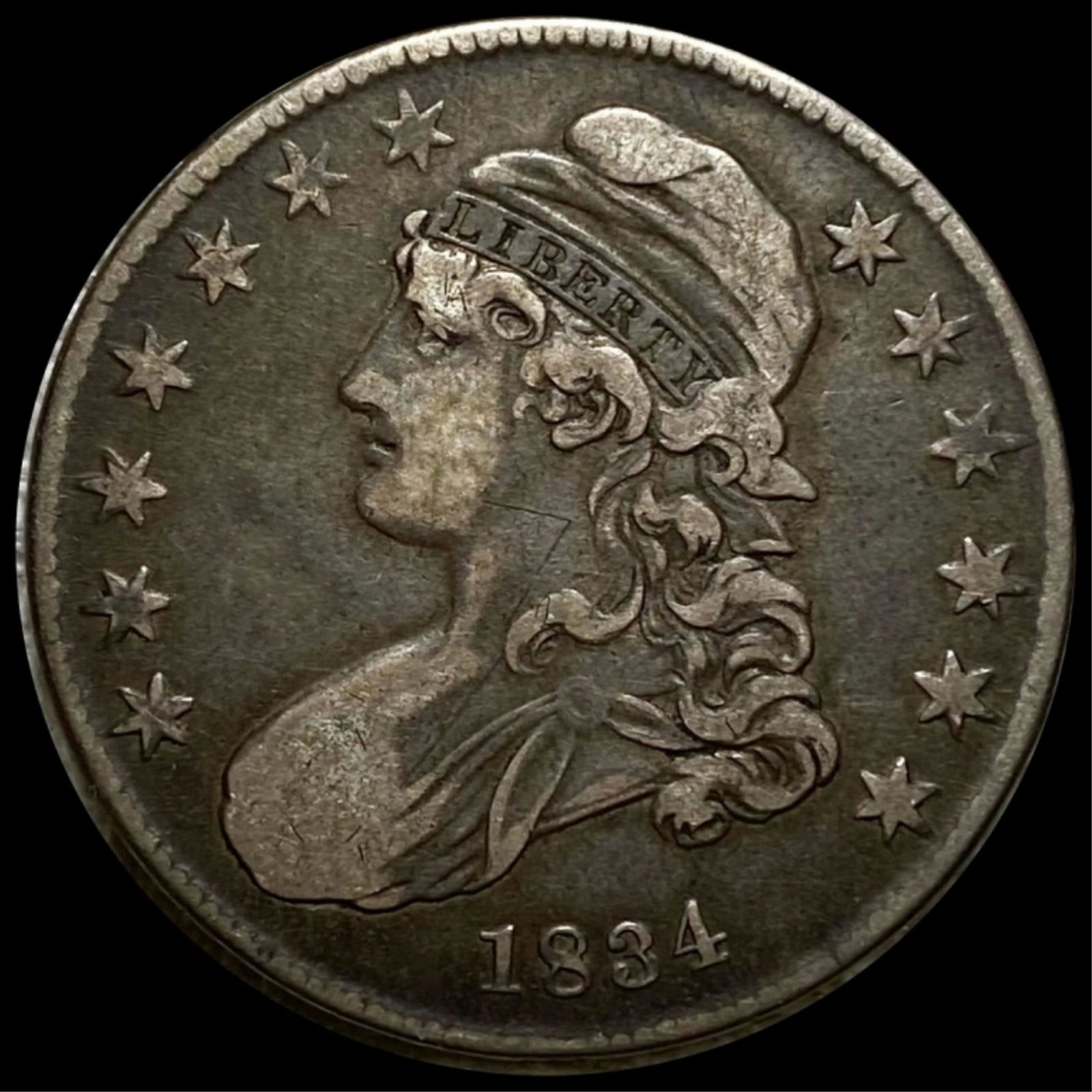 1834 Capped Bust Half Dollar LIGHTLY CIRCULATED (1 of 2)