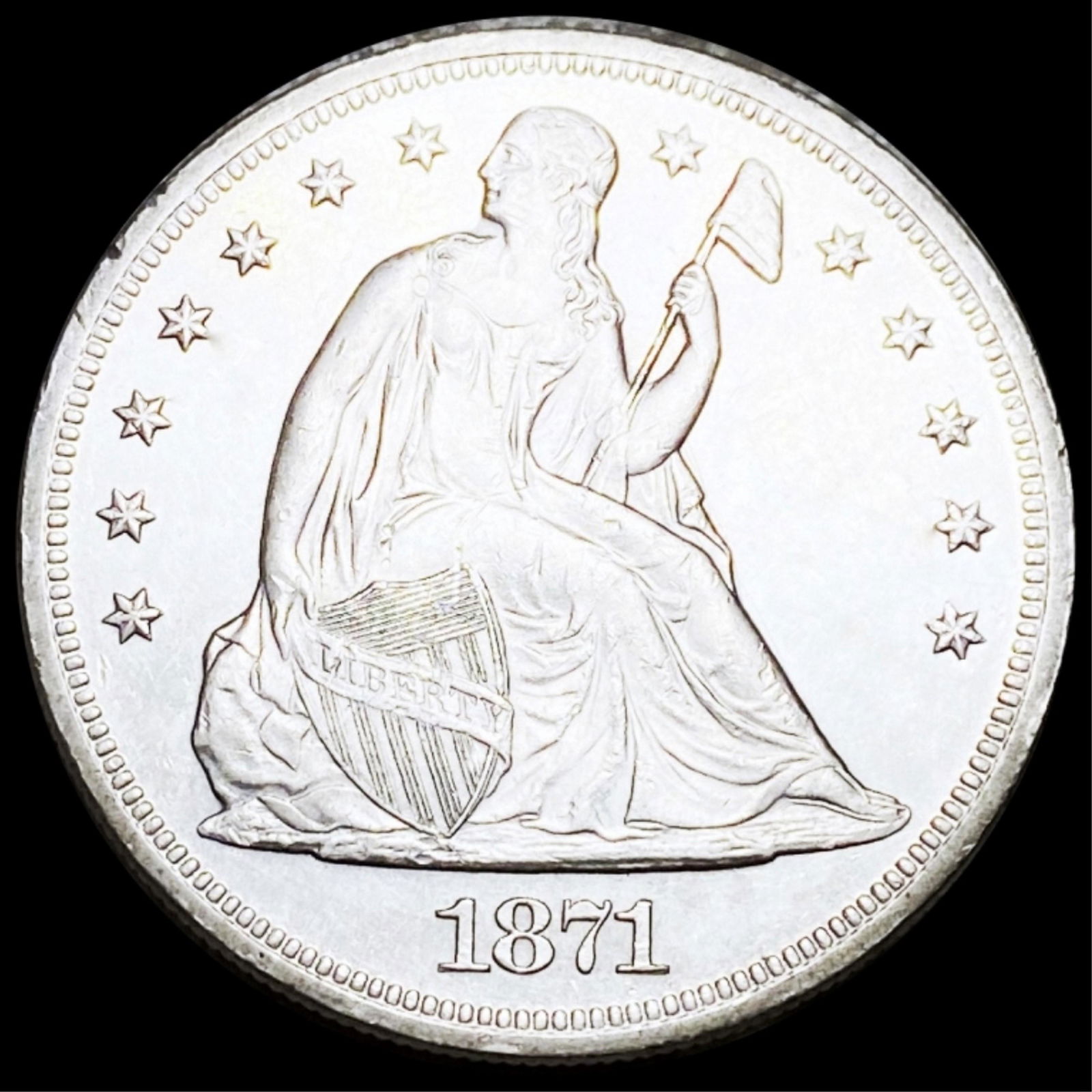 1871 Seated Liberty Dollar UNCIRCULATED (1 of 2)