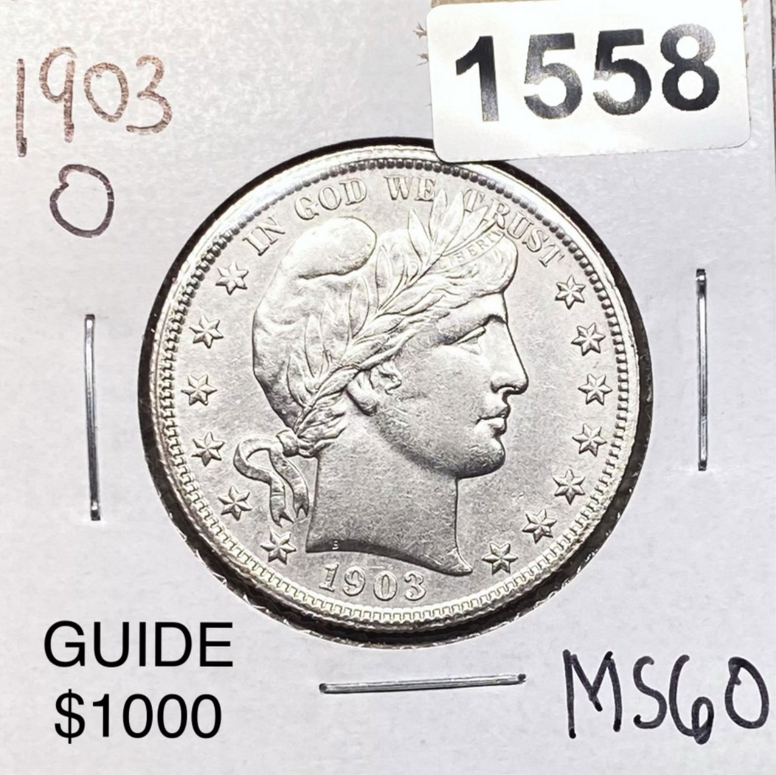 1903-O Barber Half Dollar UNCIRCULATED (1 of 2)