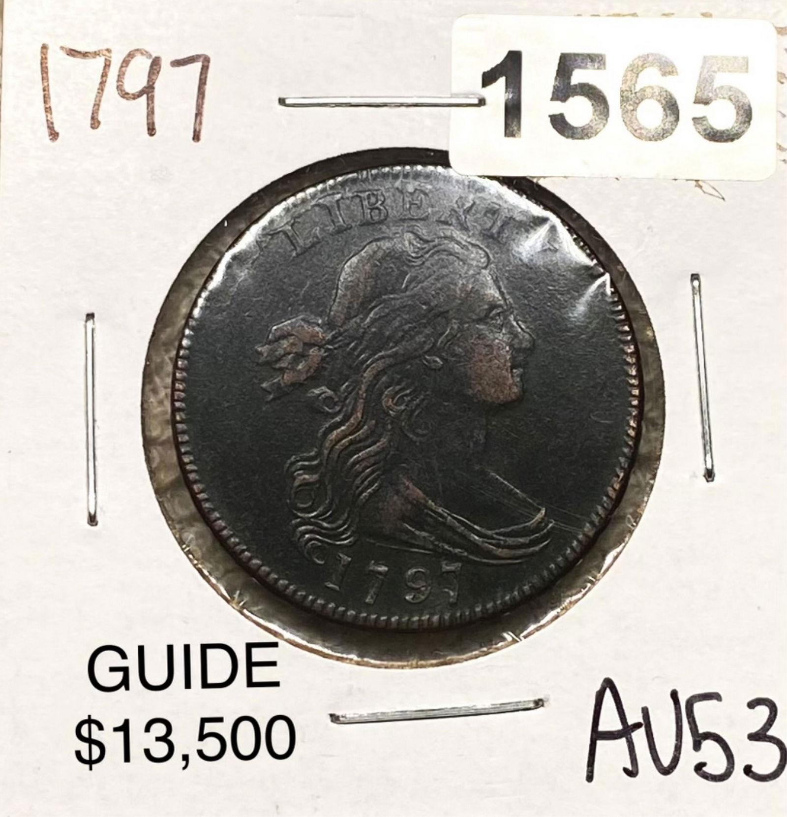 1797 Draped Bust Large Cent CHOICE AU (1 of 2)