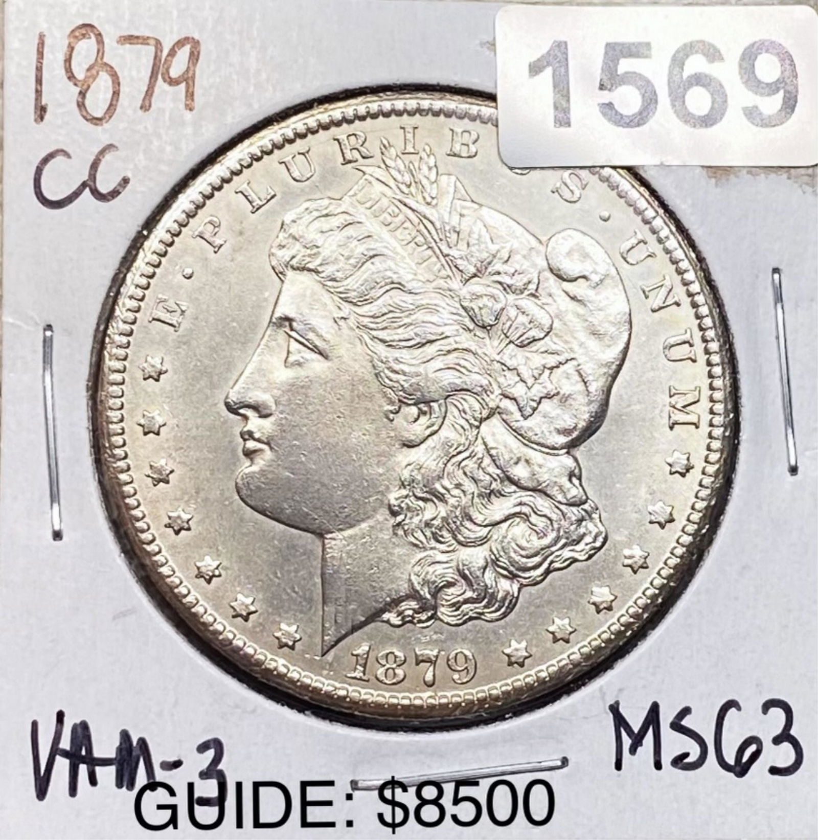 1879-CC Morgan Silver Dollar CHOICE BU VAM-3 (1 of 2)