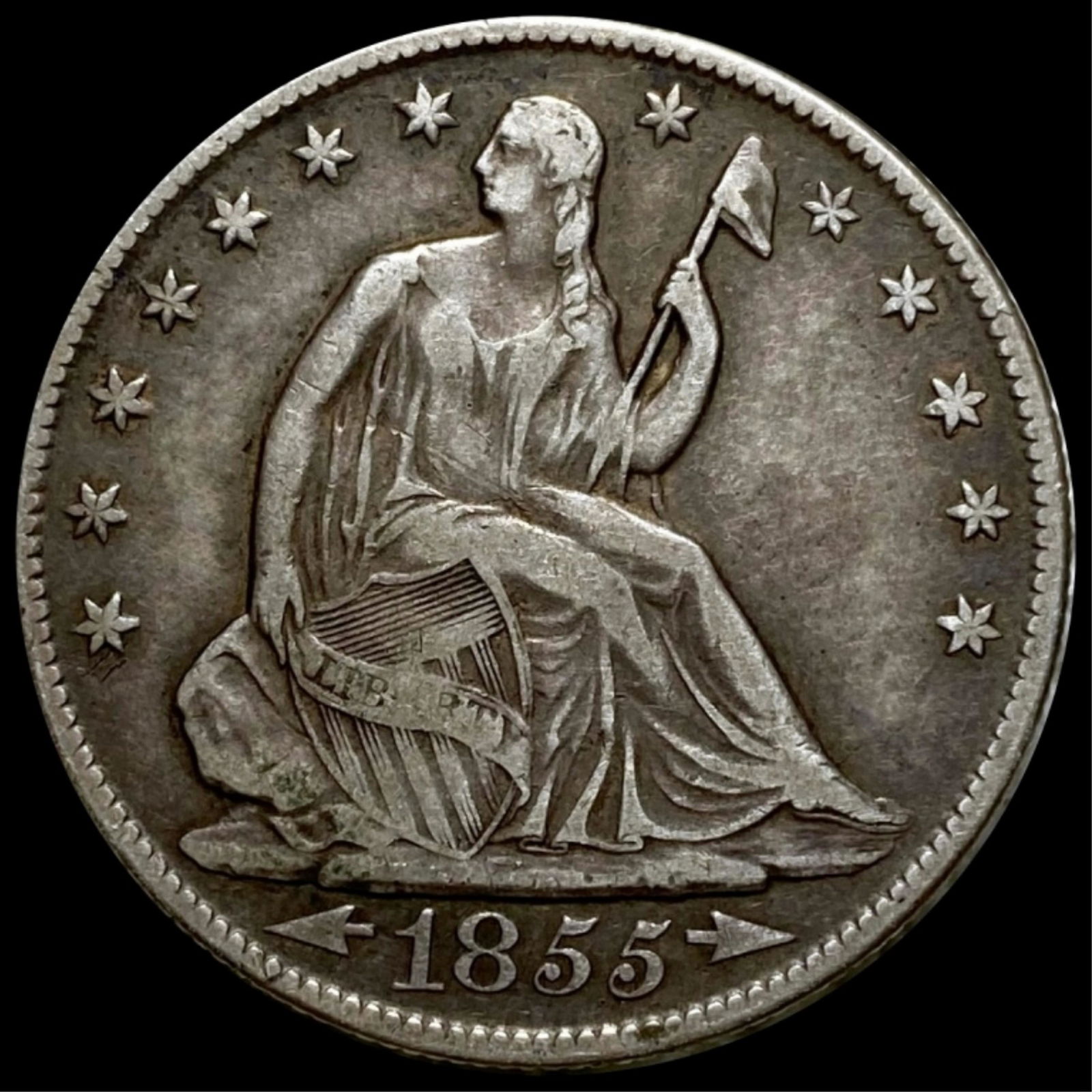 1855-O Seated Half Dollar XF+ (1 of 2)