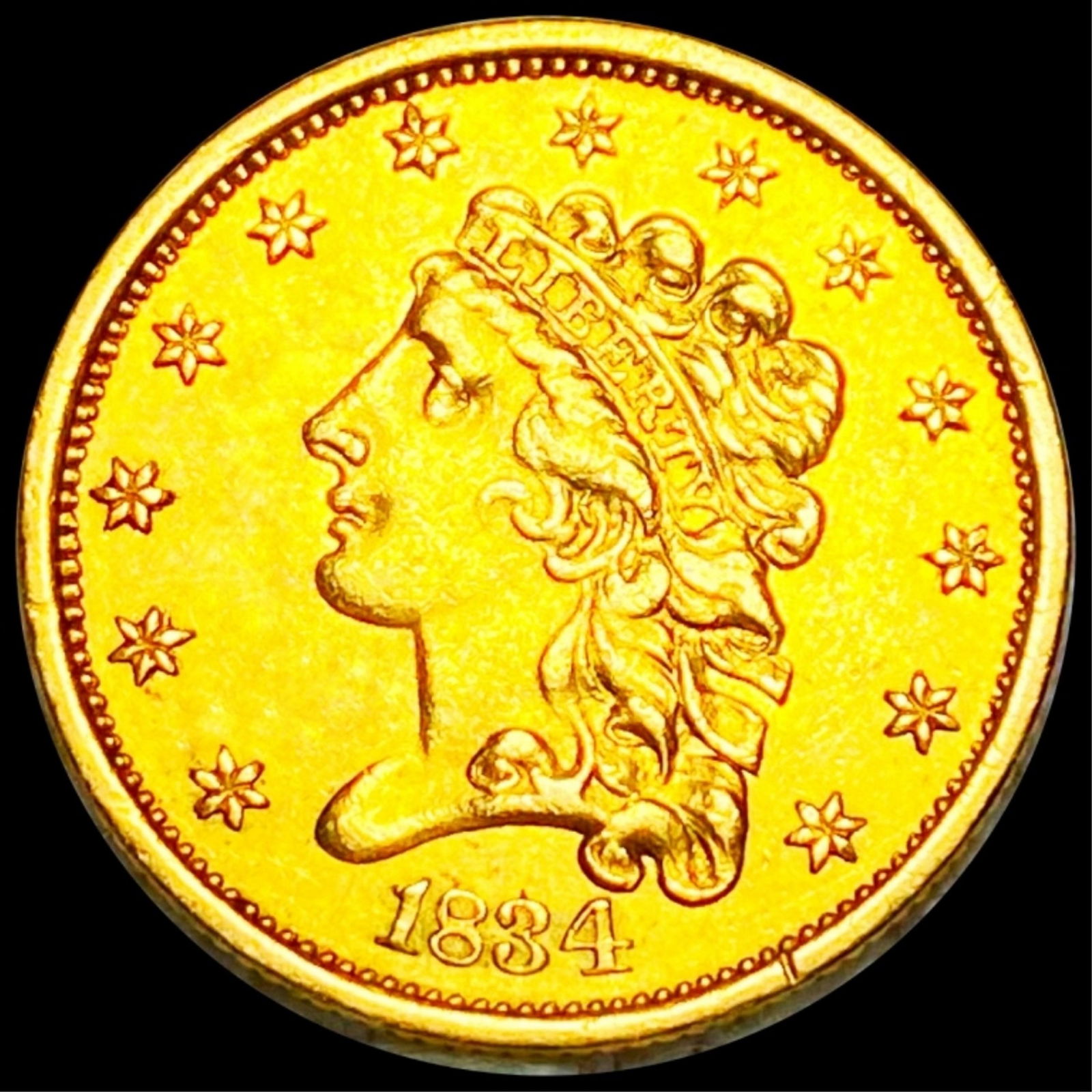 1834 $2.50 Gold Quarter Eagle UNCIRCULATED (1 of 2)