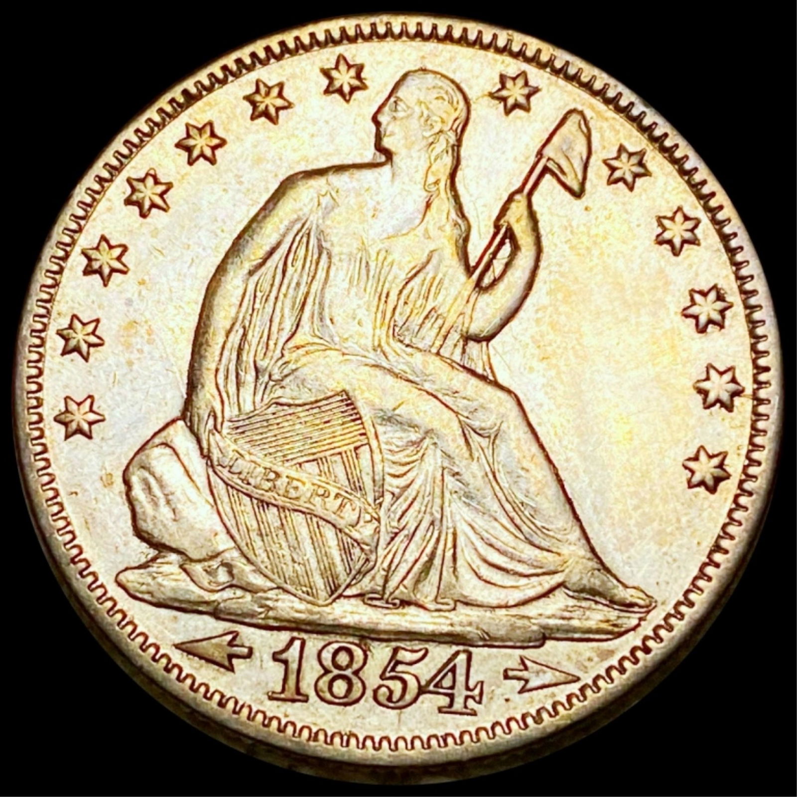 1854-O Seated Liberty Half Dollar CLOSELY UNC (1 of 2)