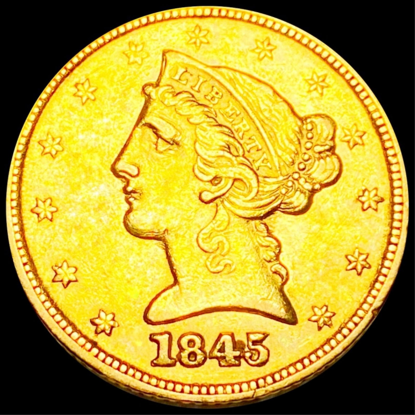 1845 $5 Gold Half Eagle UNCIRCULATED (1 of 2)