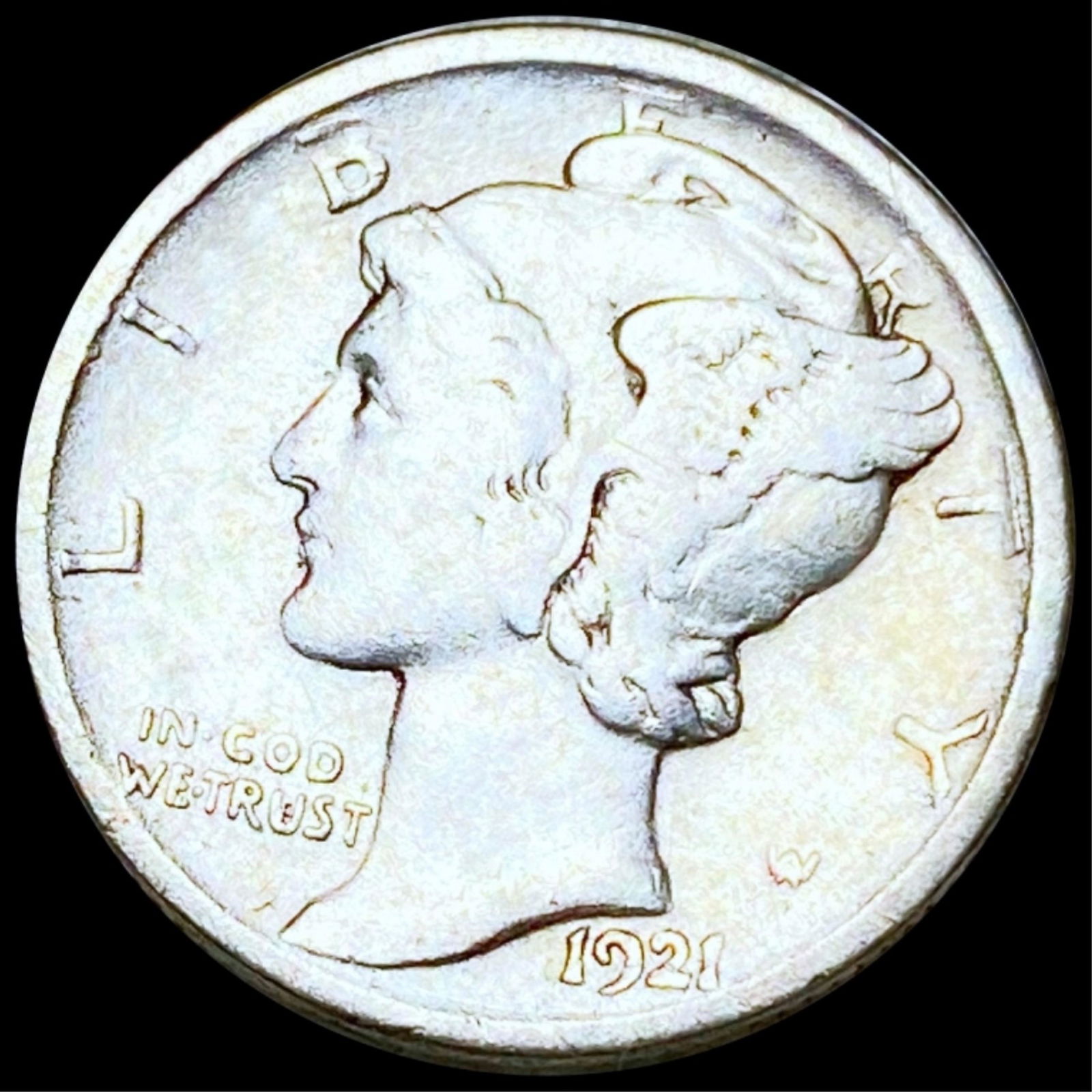 1921-D Mercury Silver Dime LIGHTLY CIRCULATED (1 of 2)