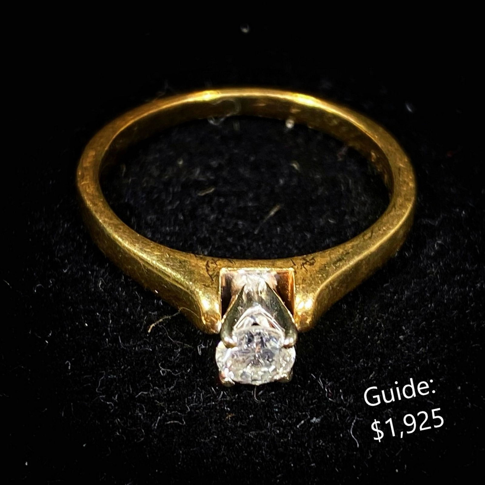 10K Gold Single Diamond Ring 1.6DWT (1 of 2)