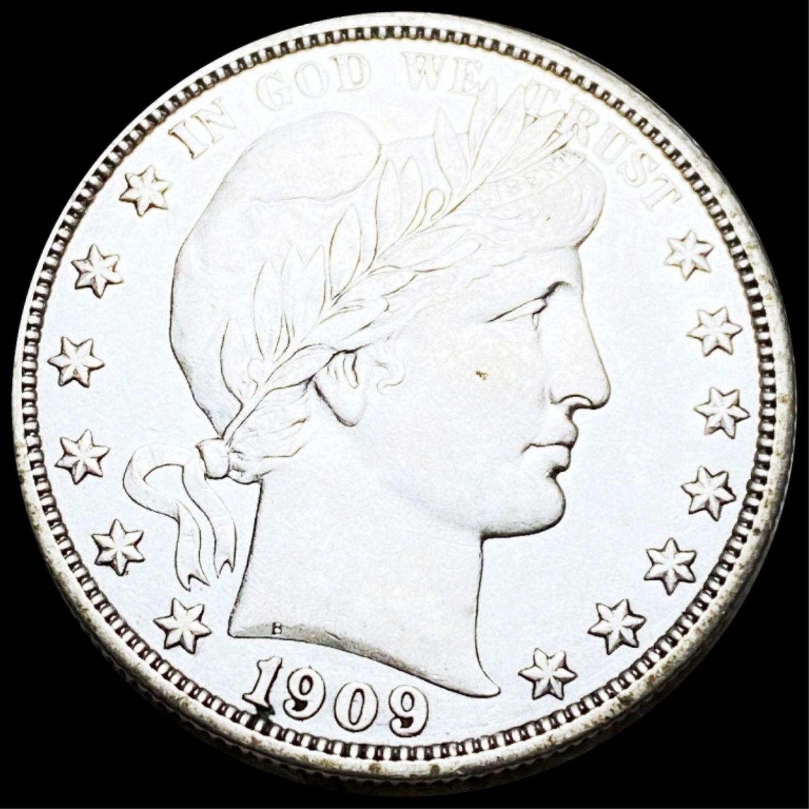 1909 Barber Silver Half Dollar CLOSELY UNC (1 of 2)