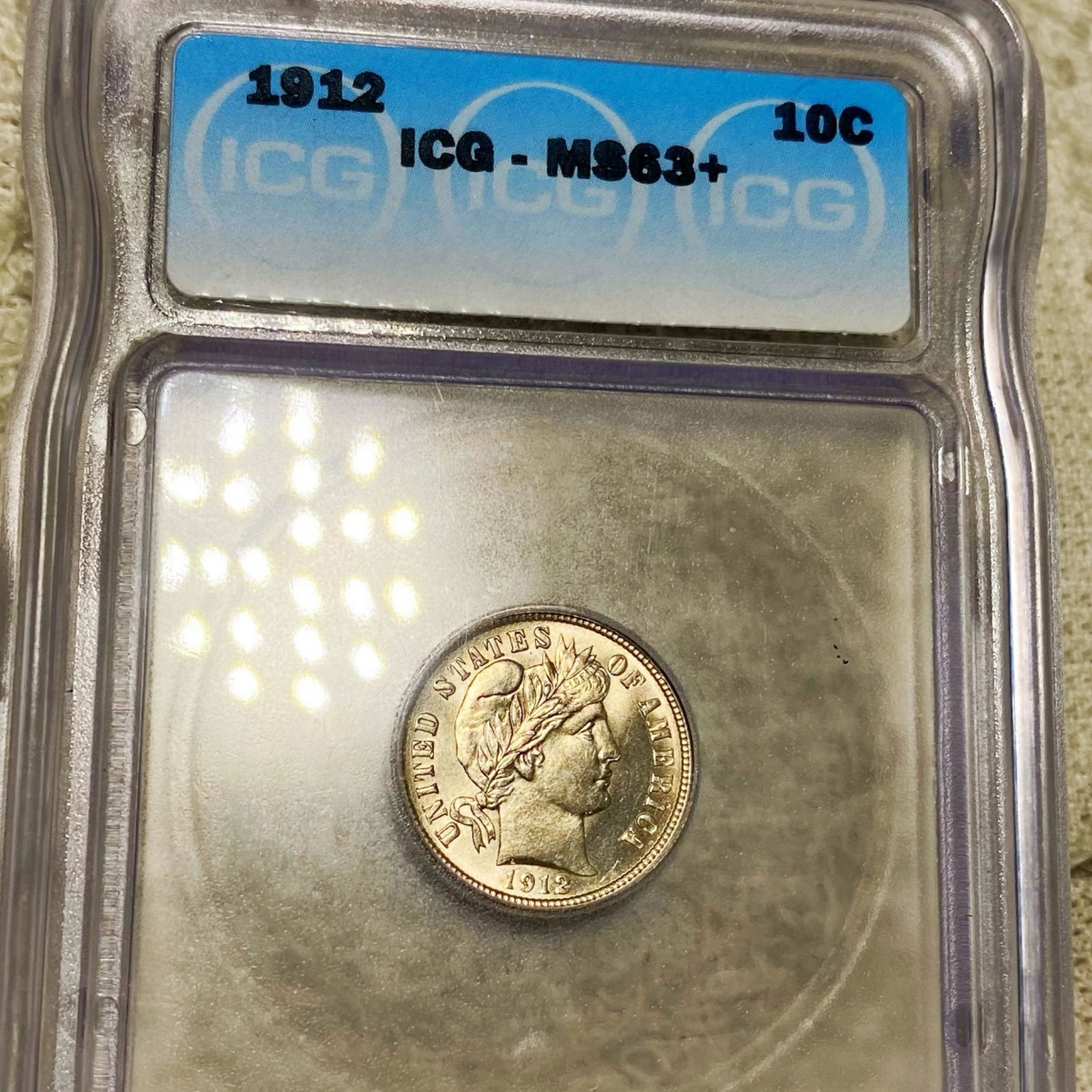 1912 Barber Silver Dime ICG - MS63+ (1 of 2)