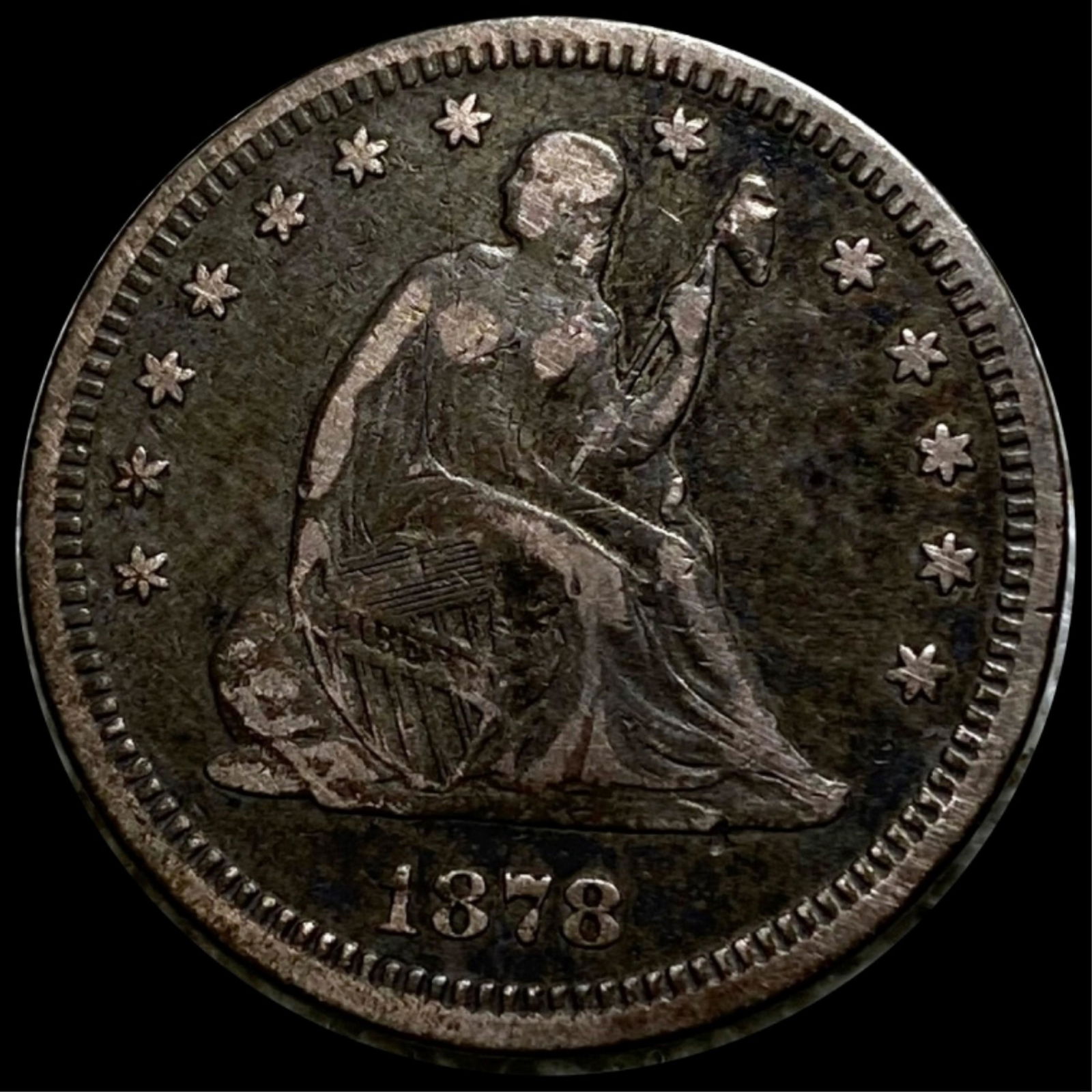 1878 Seated Liberty Quarter NICELY CIRCULATED (1 of 2)