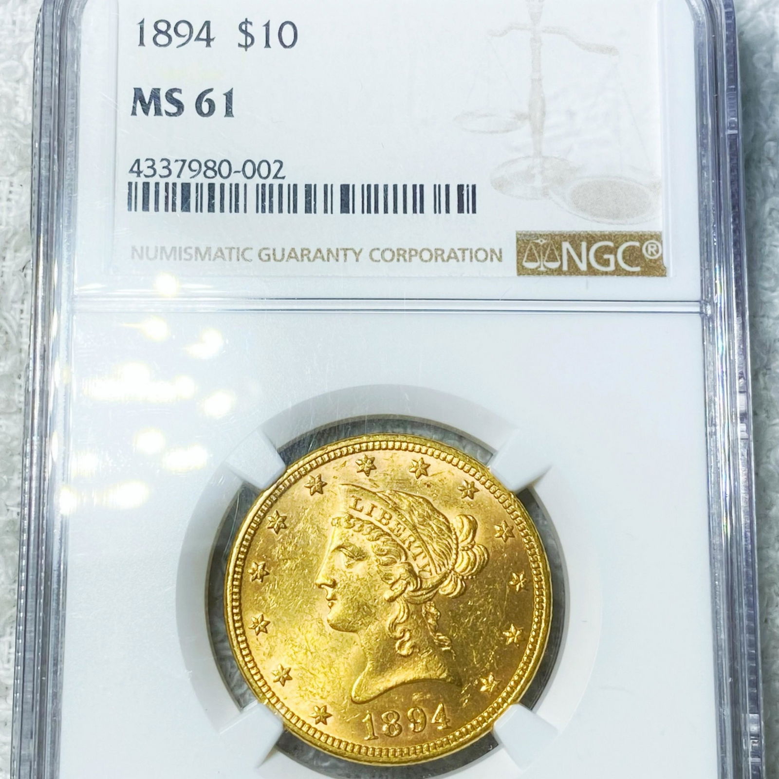 1894 $10 Gold Eagle NGC - MS61 (1 of 2)
