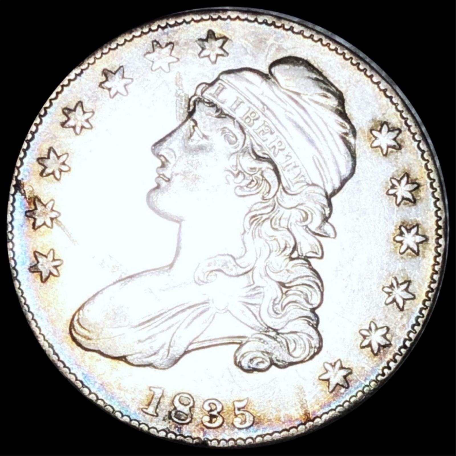 1835 Capped Bust Half Dollar CLOSELY UNC (1 of 2)
