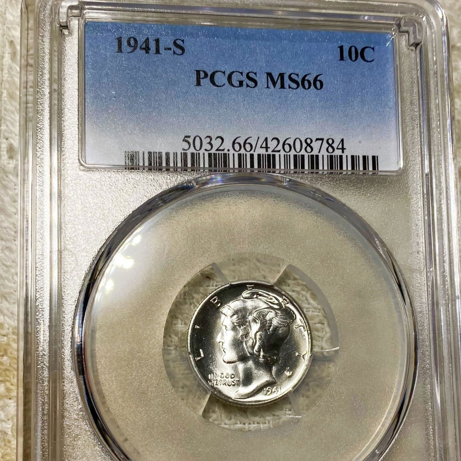 1941-S Mercury Silver Dime PCGS - MS66 (1 of 2)