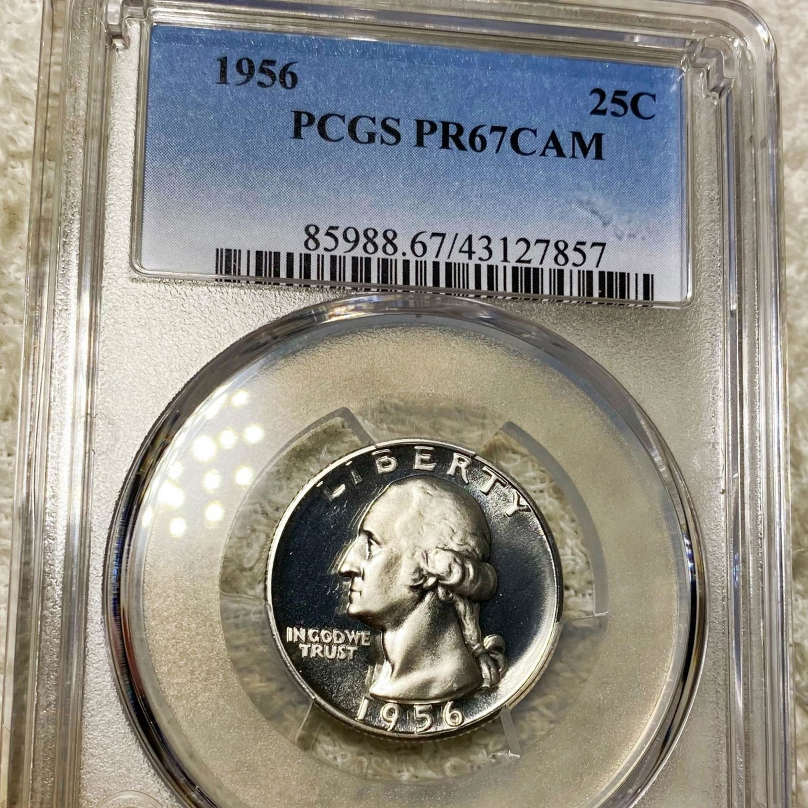 1956 Washington Silver Quarter PCGS - PR 67 CAM (1 of 2)