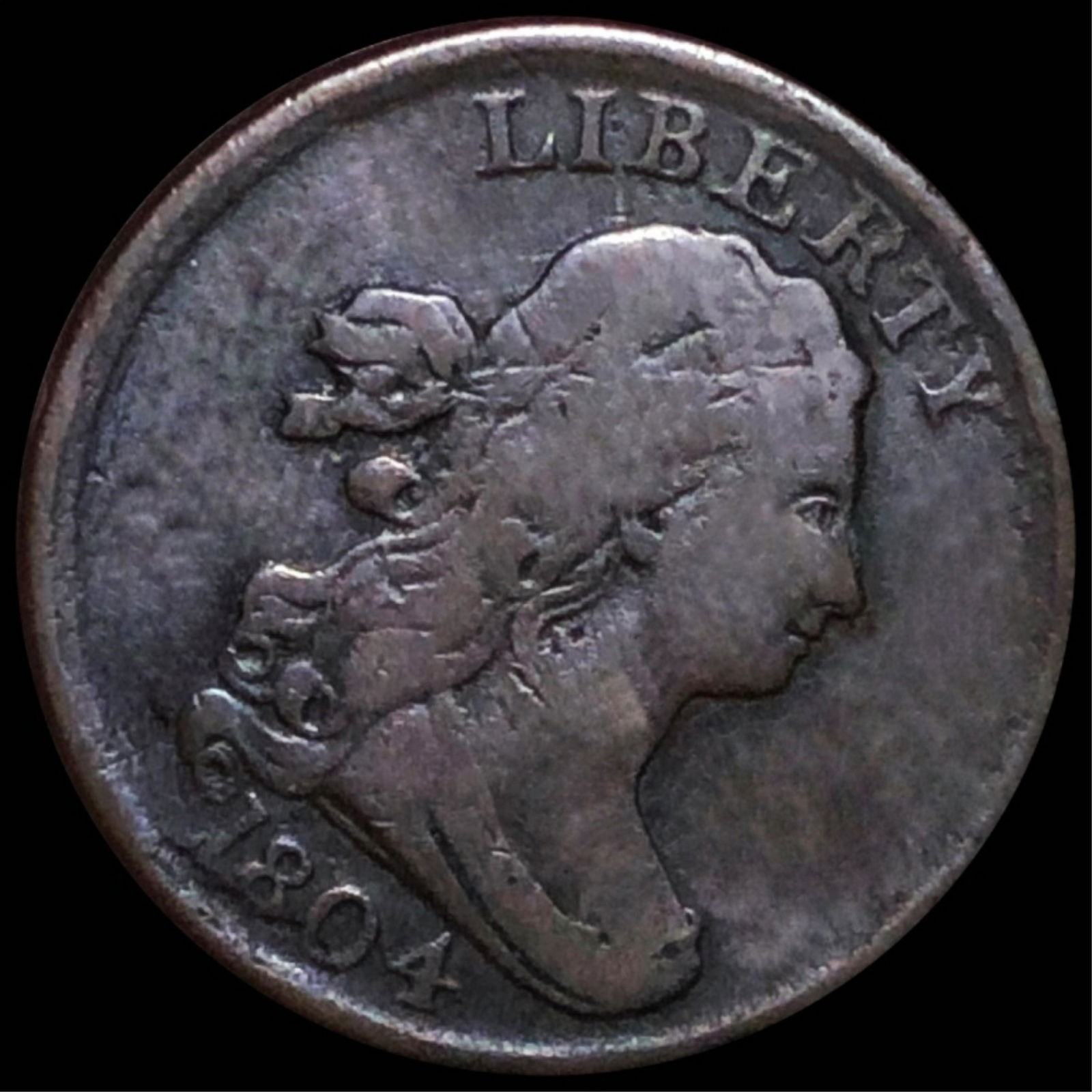 1804 Draped Bust Half Cent NICELY CIRCULATED (1 of 2)