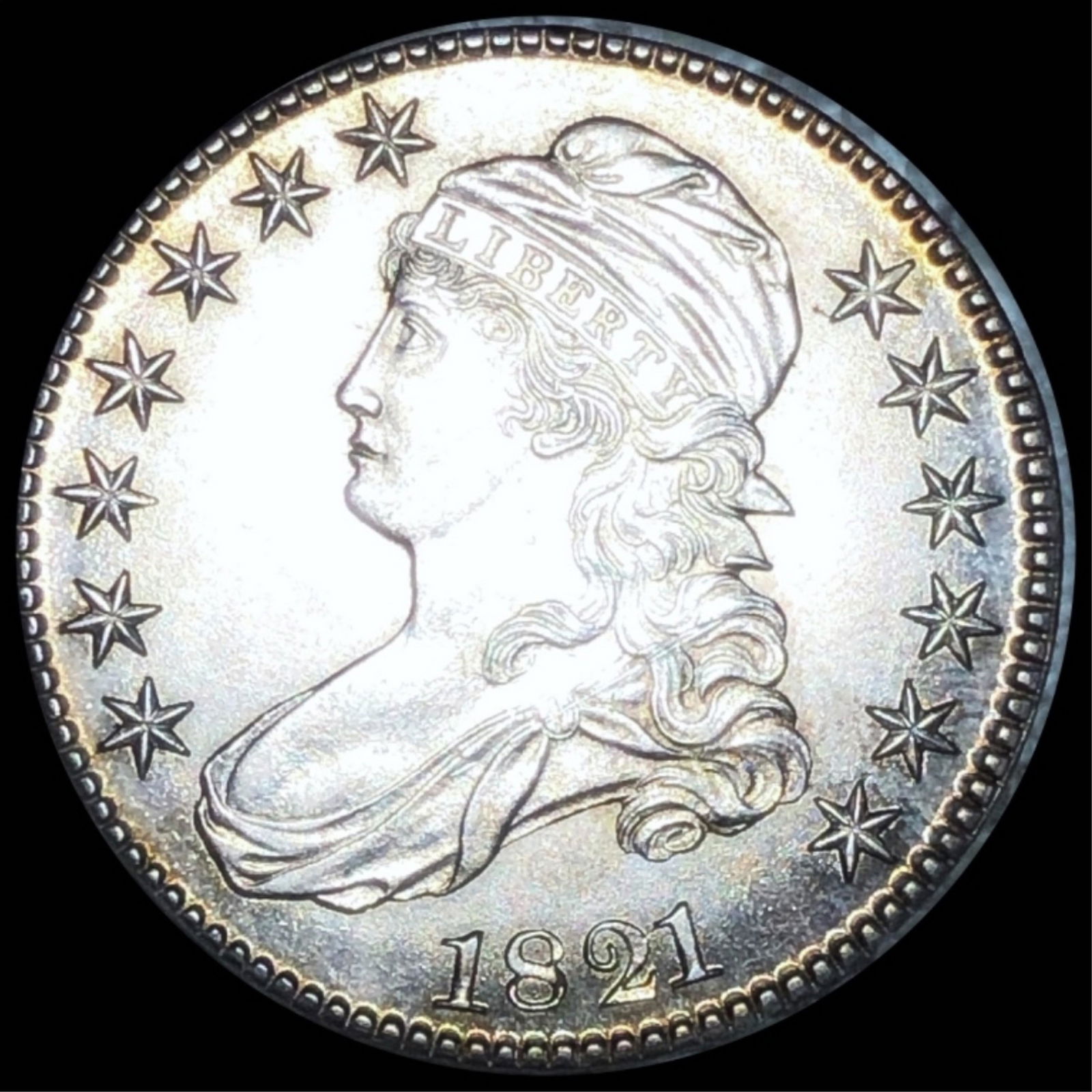 1821 Capped Bust Half Dollar UNCIRCULATED (1 of 2)