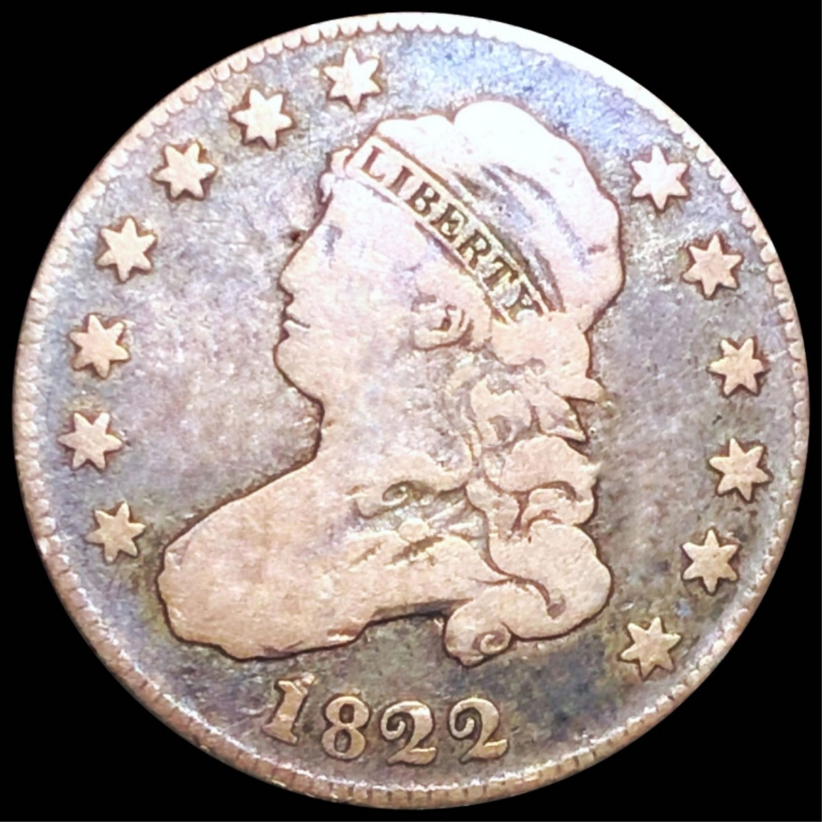 1822 Capped Bust Half Dollar NICELY CIRCULATED (1 of 2)