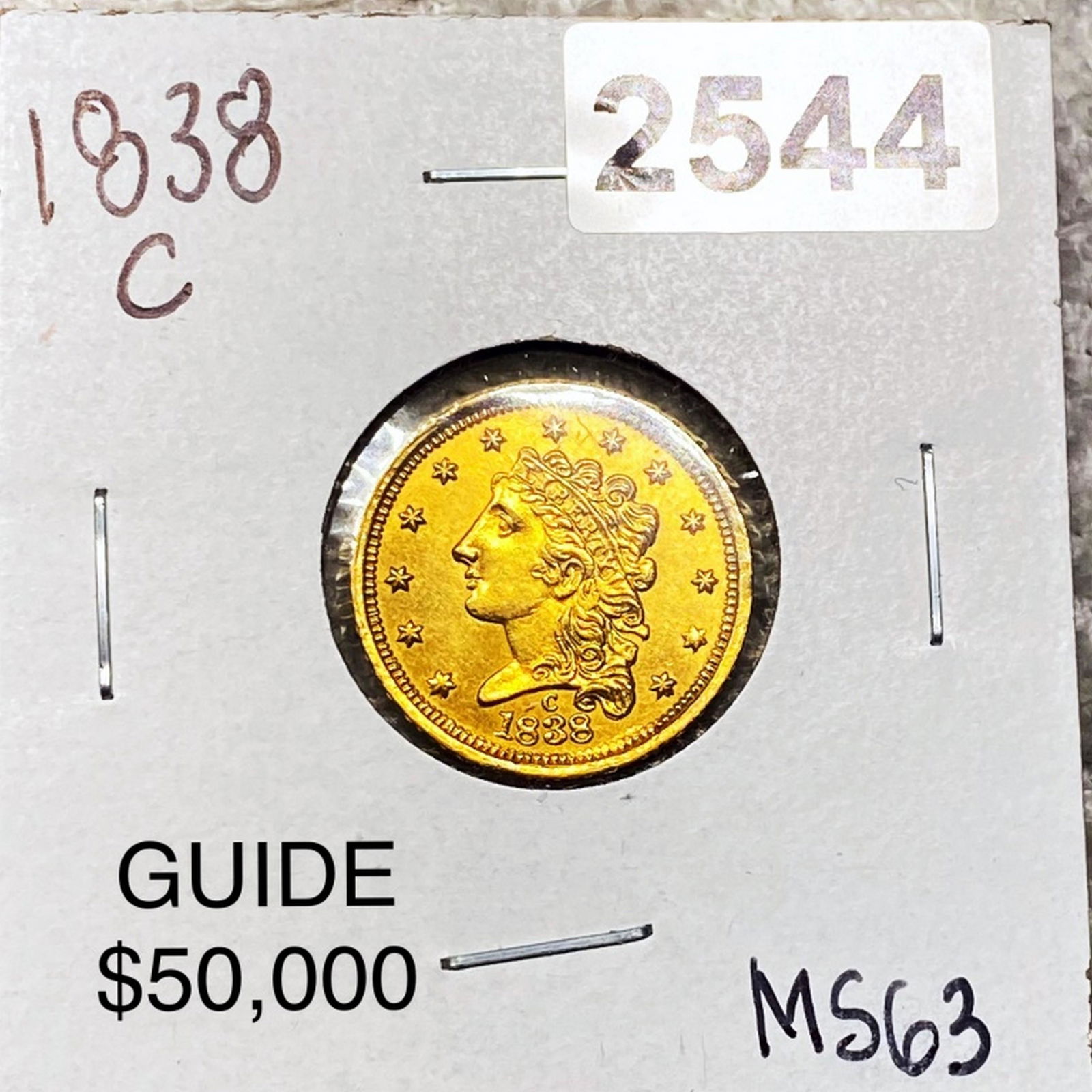 1838-C $2.50 Gold Quarter Eagle CHOICE BU (1 of 2)