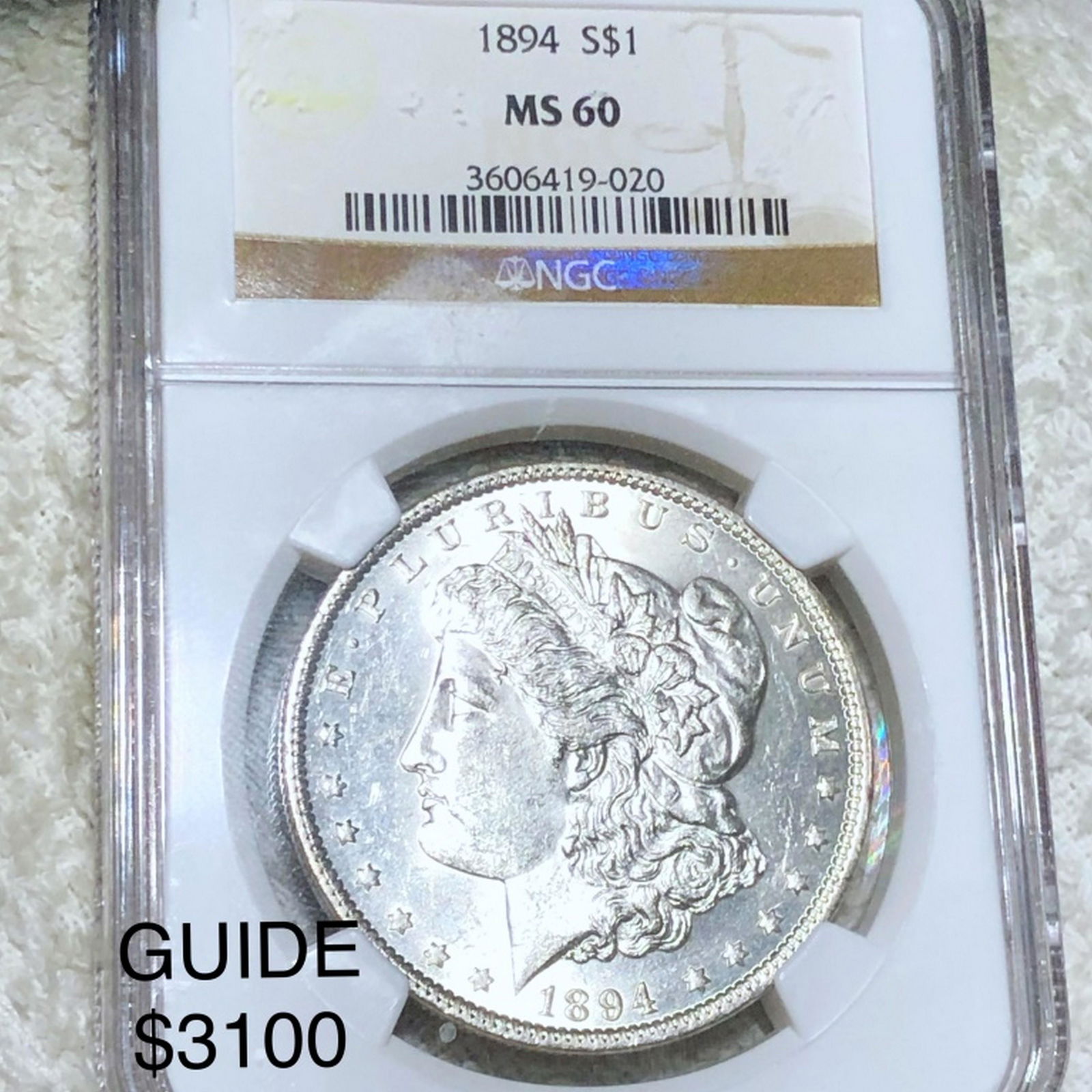 1894 Morgan Silver Dollar NGC - MS60 (1 of 2)