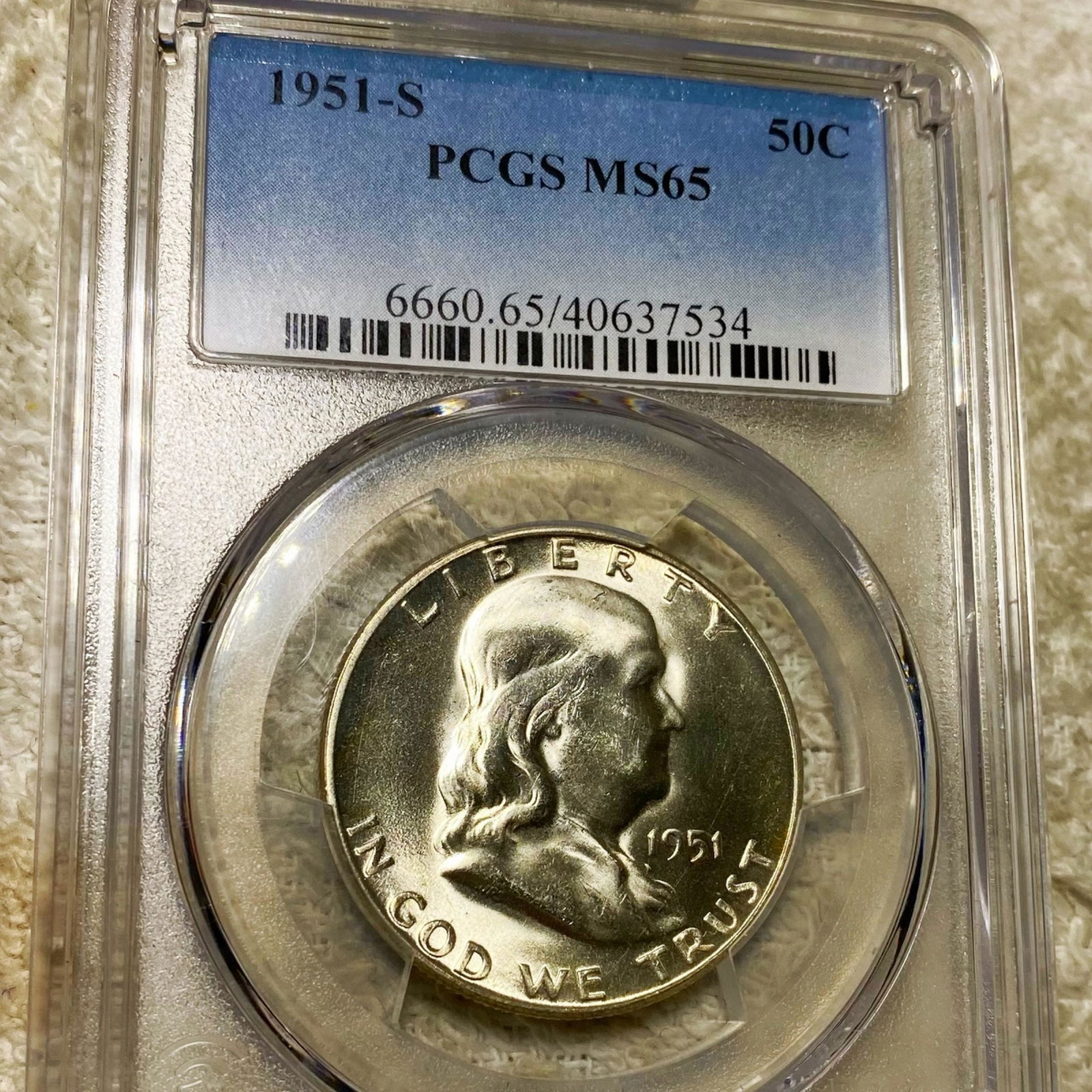 1951-S Franklin Half Dollar PCGS - MS65 (1 of 2)