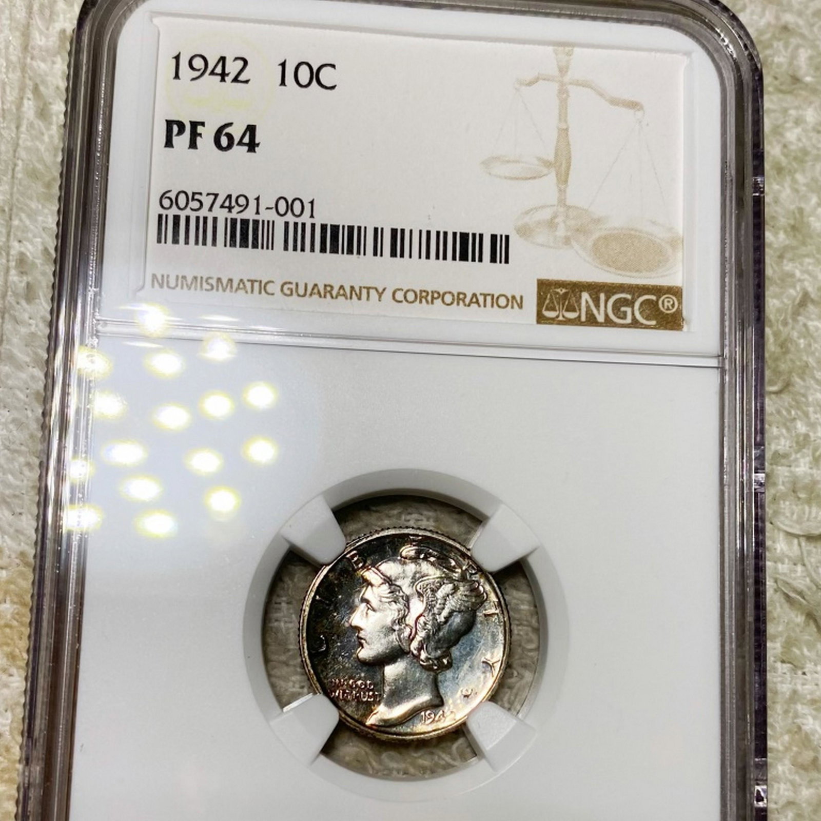 1942 Mercury Silver Dime NGC - PF64: 1942 Mercury Silver Dime NGC - PF64