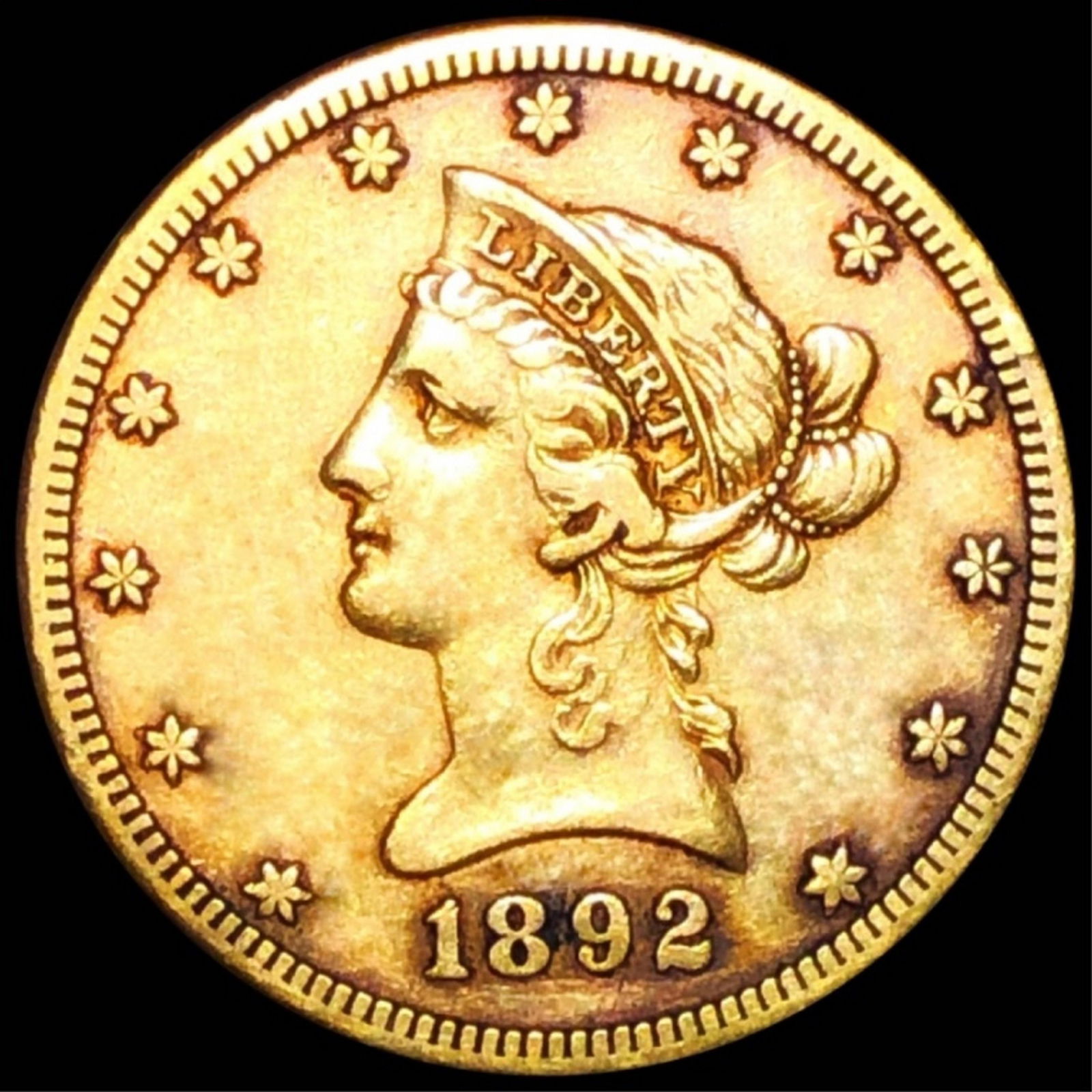 1892-CC $10 Gold Eagle ABOUT UNCIRCULATED (1 of 2)