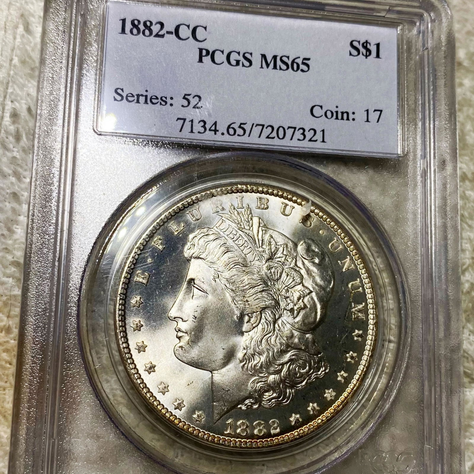 1882-CC Morgan Silver Dollar PCGS - MS65 (1 of 2)