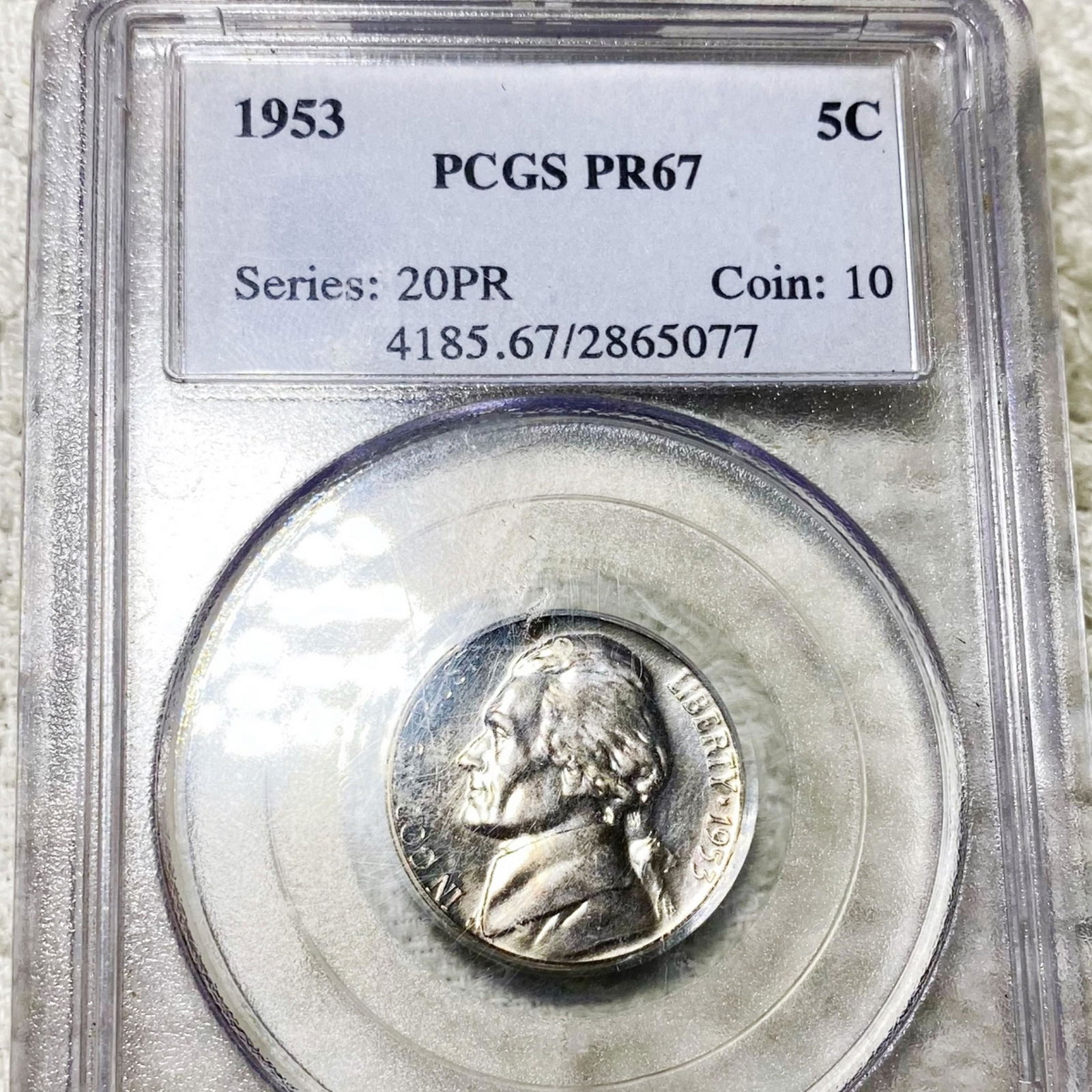 1953 Jefferson Nickel PCGS - PR67 (1 of 2)