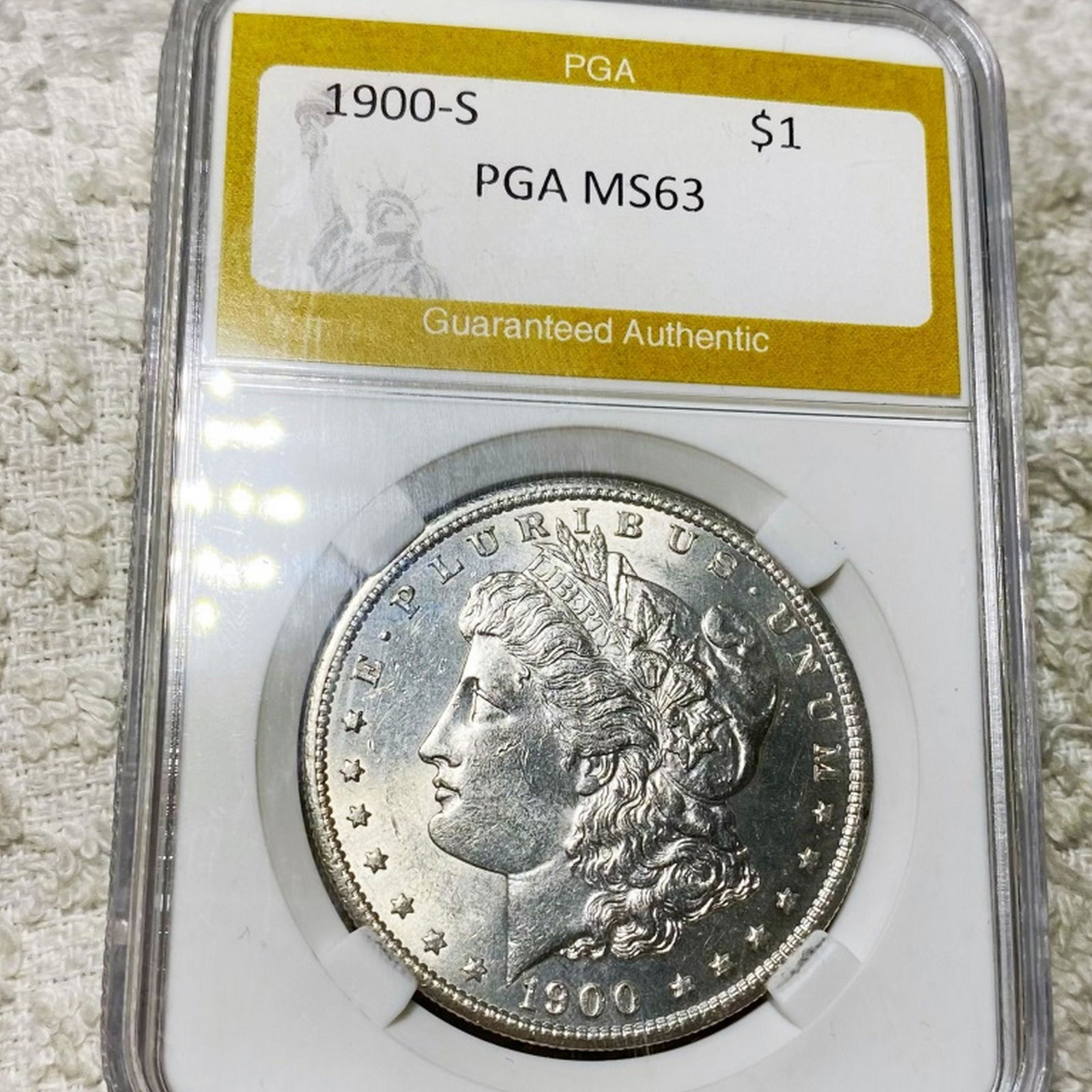 1900-S Morgan Silver Dollar PGA - MS63 (1 of 2)