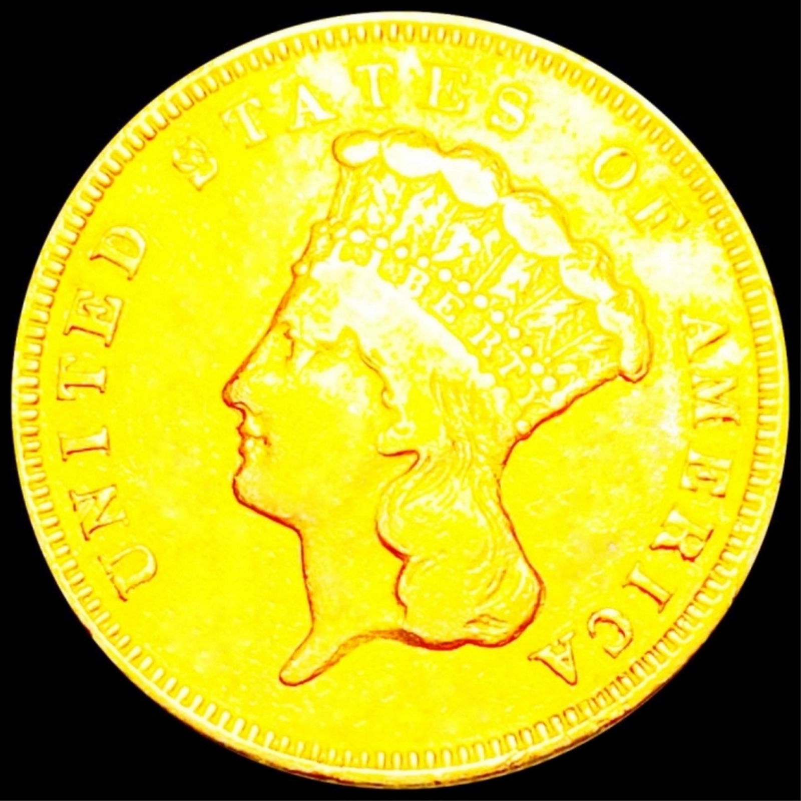 1854-S $3 Gold Piece UNCIRCULATED (1 of 2)
