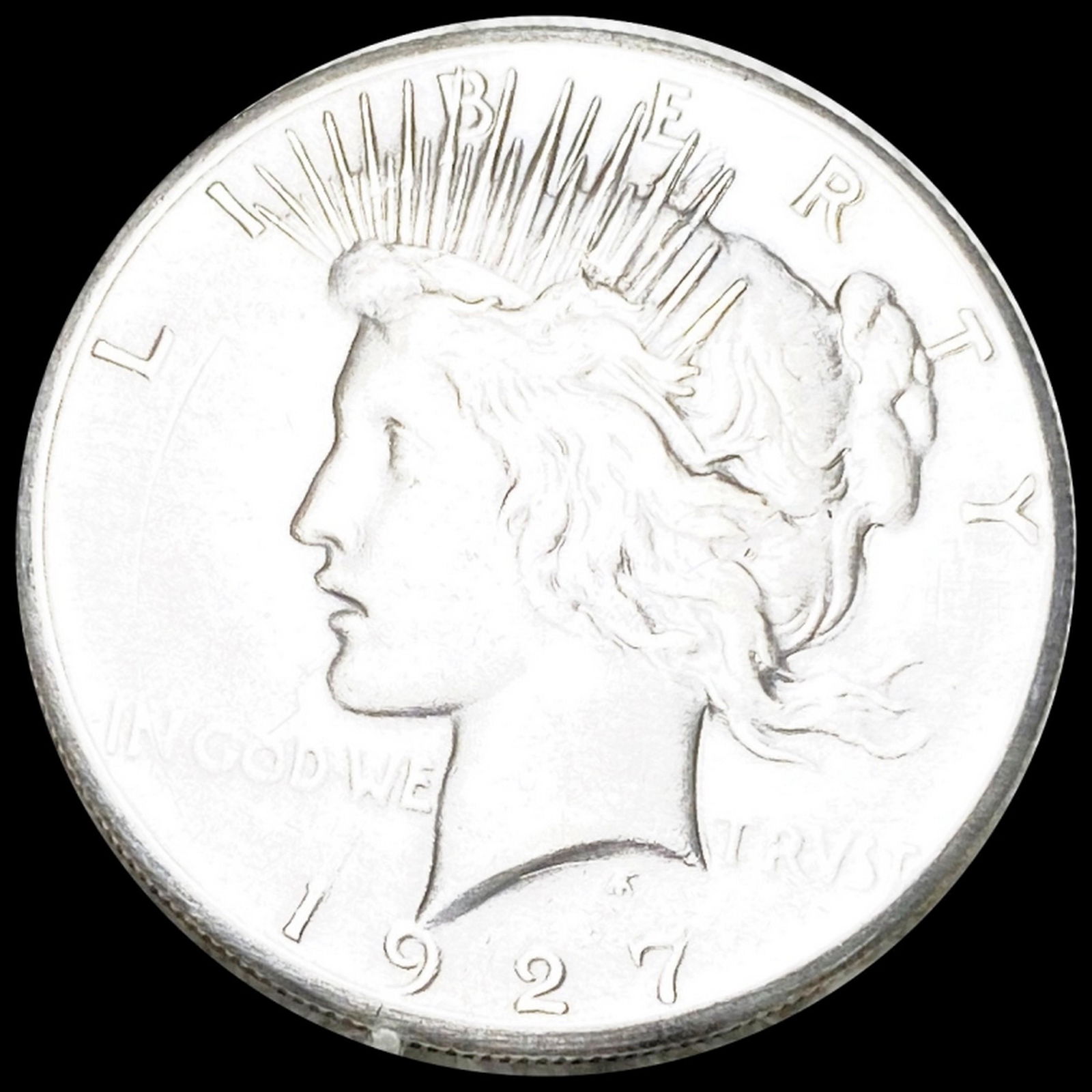 1927 Silver Peace Dollar NEARLY UNCIRCULATED (1 of 2)